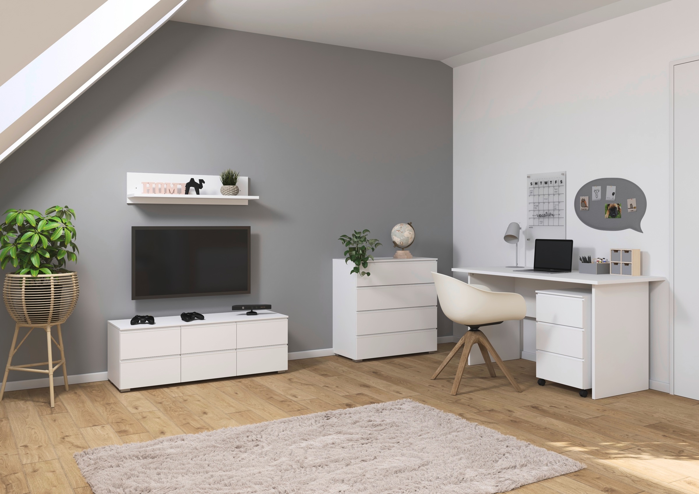 rauch Schreibtisch "Joel" Breite 140 cm, in schlichtem Design mit großer Ab günstig online kaufen