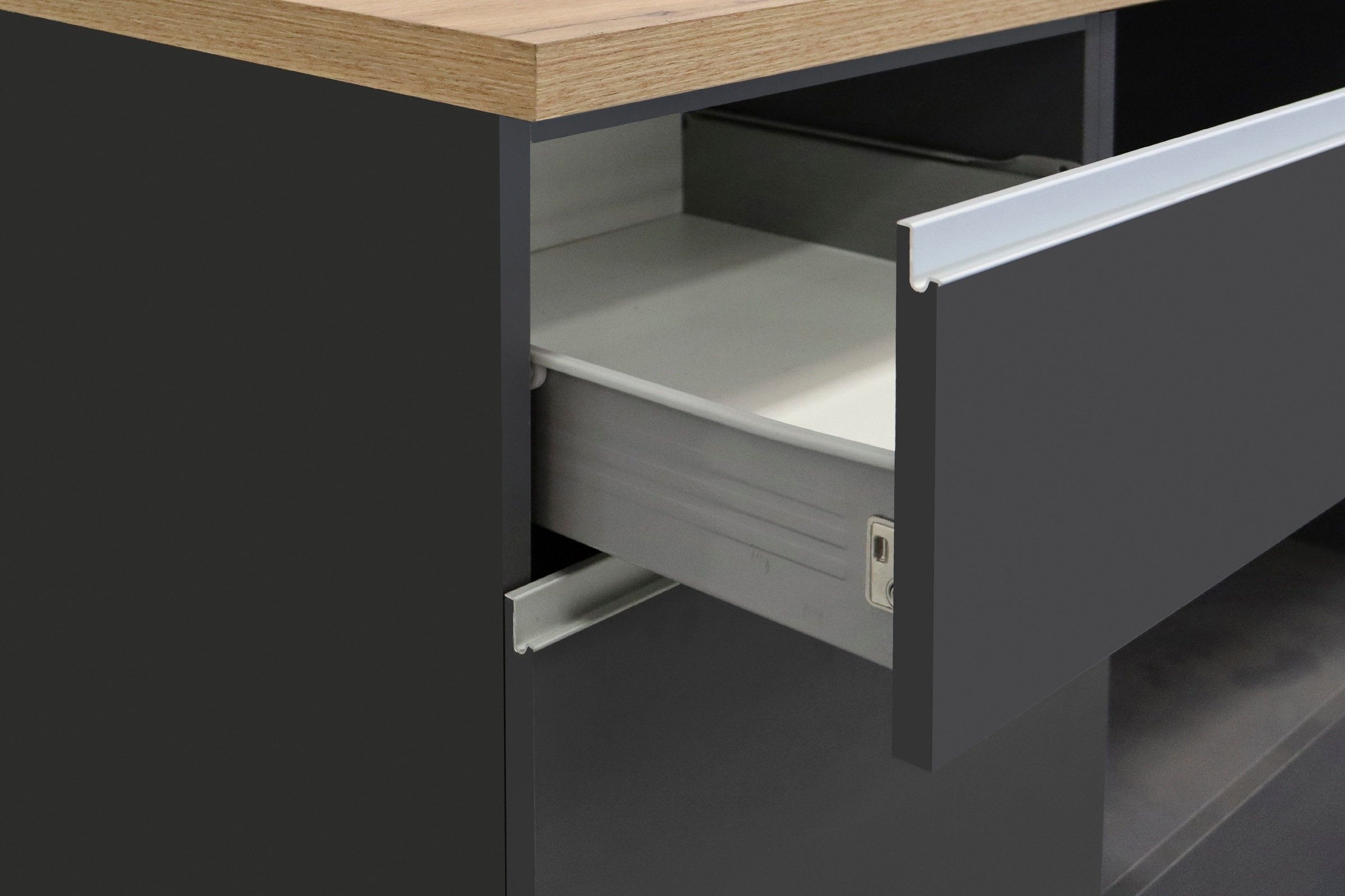 KOCHSTATION Küchenzeile »KS-Sole«, Breite 256 cm, mit Geschirr-Abtropfschrank, ohne E-Geräte