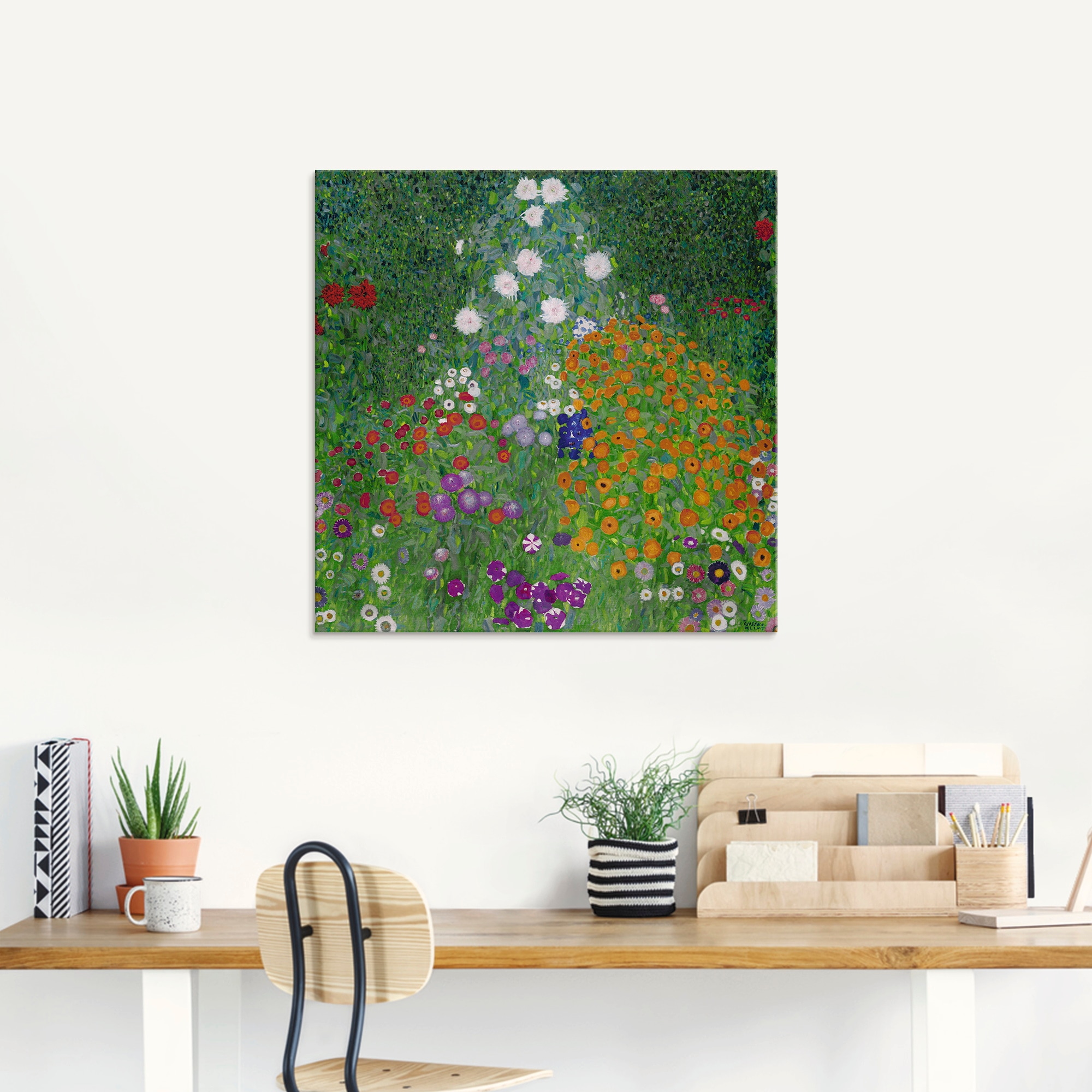 Artland Glasbild »Bauerngarten. 1905-07«, Blumenwiese, (1 St.), in verschiedenen Größen