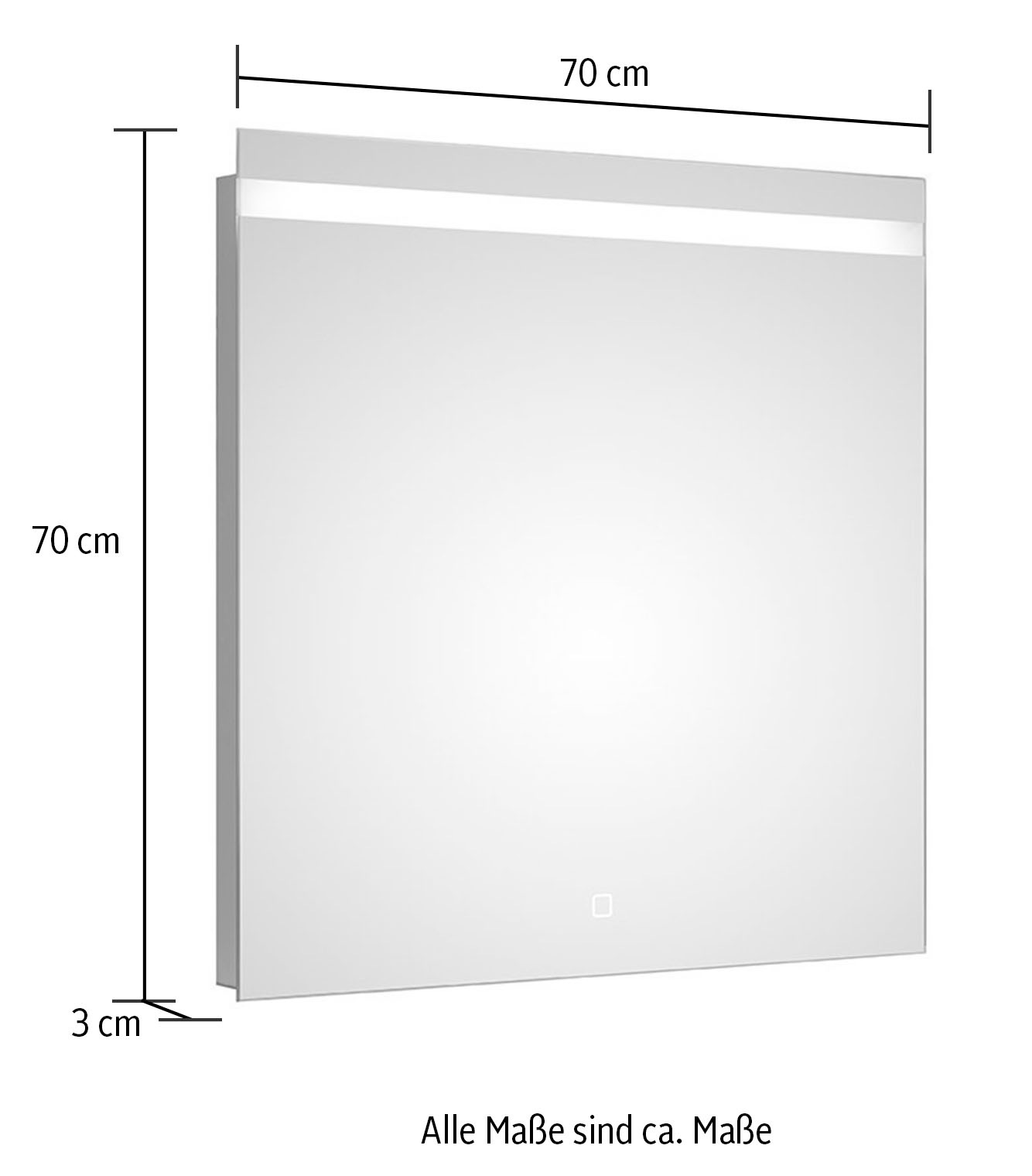 Saphir Badmöbel-Set »Quickset 5-teilig, Keramik-Aufsatzbecken mit LED-Spiegel«, (8 St.), Midischrank, Unterschrank, Hängeschrank, inkl. Türdämpfer, 6 Türen