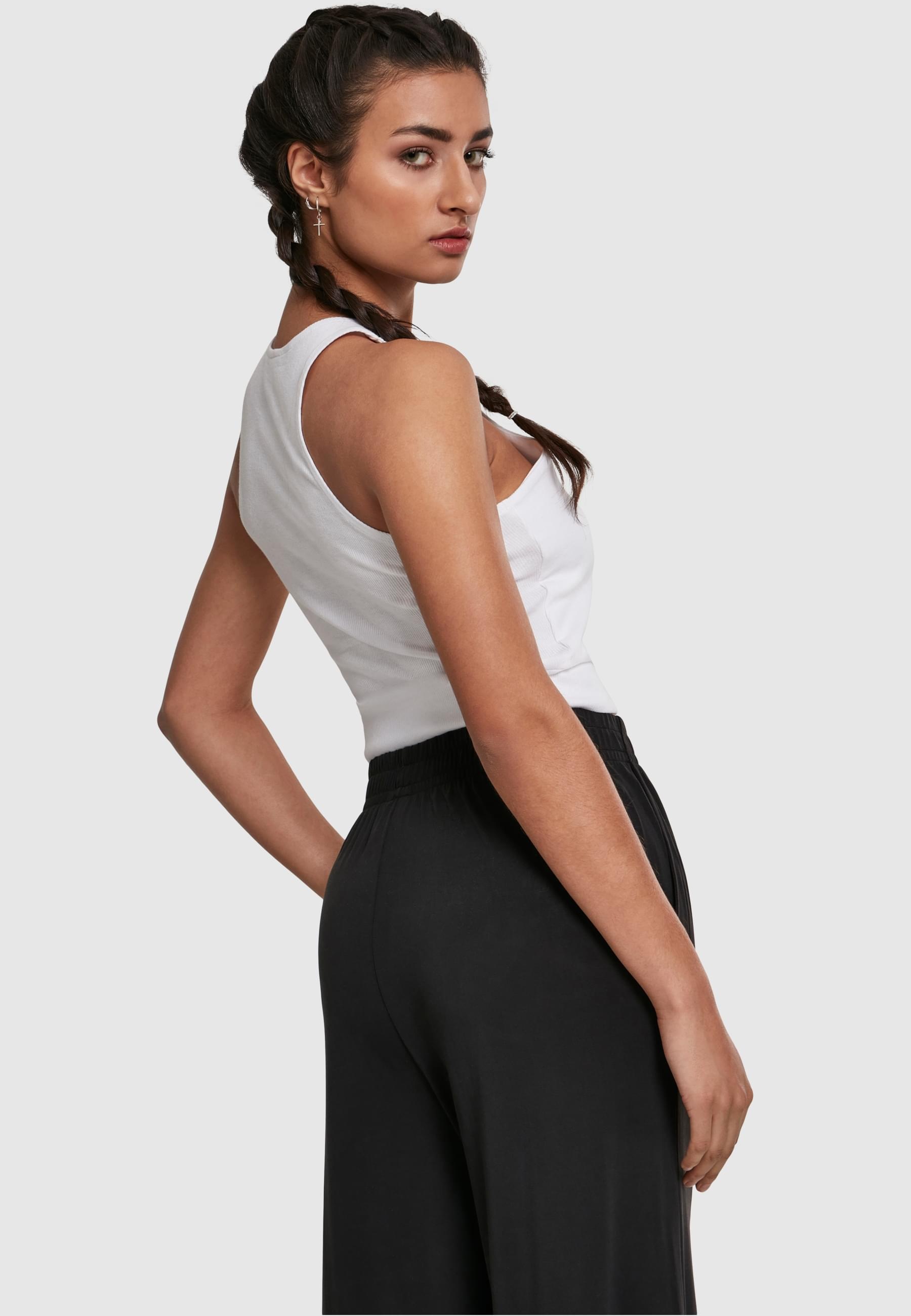 URBAN CLASSICS Muskelshirt »Urban Classics Damen Ladies Squared Short Top«, (1 tlg.)