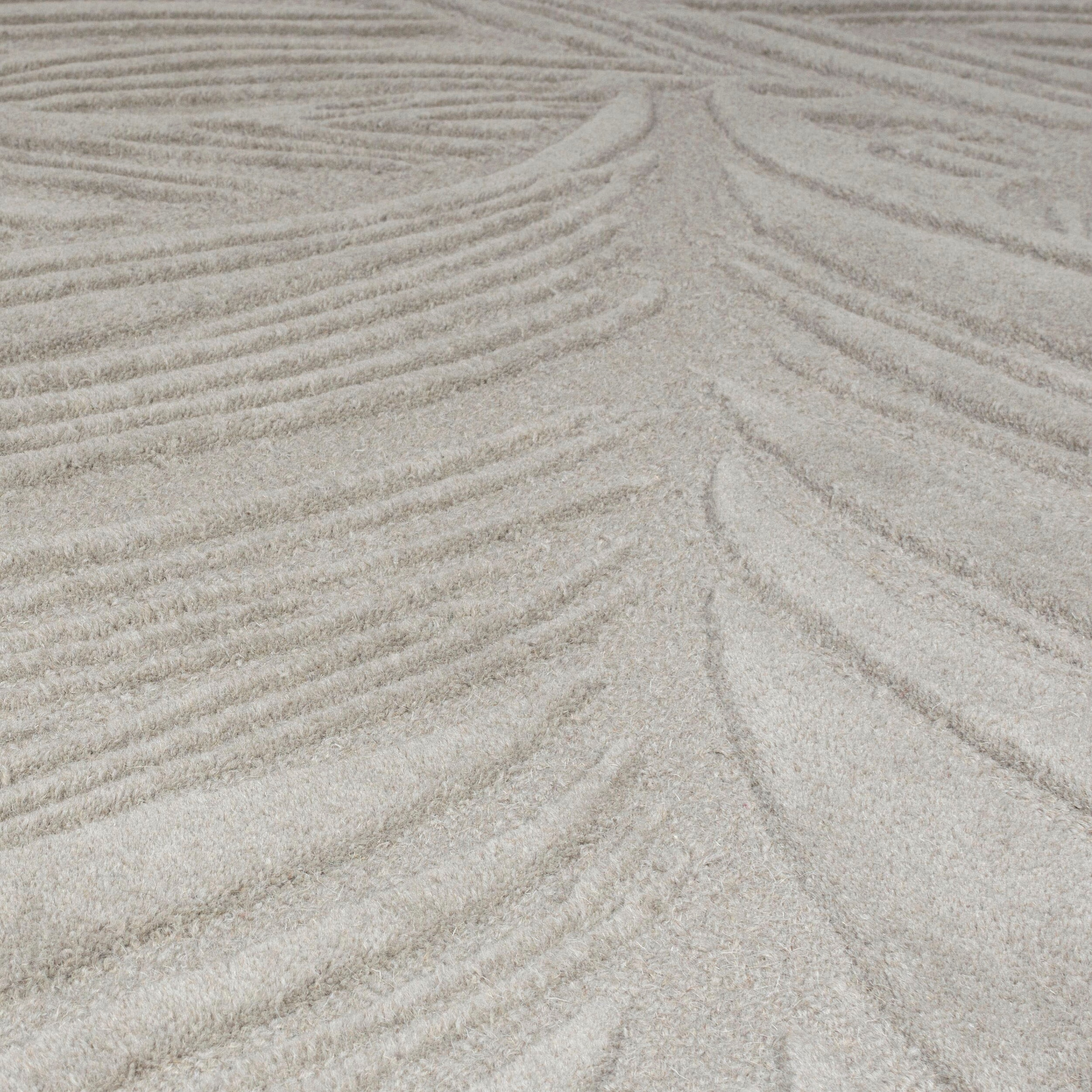FLAIR RUGS Wollteppich »LINO LEAF«, rechteckig, 10 mm Höhe, Hoch-Tief Effekt