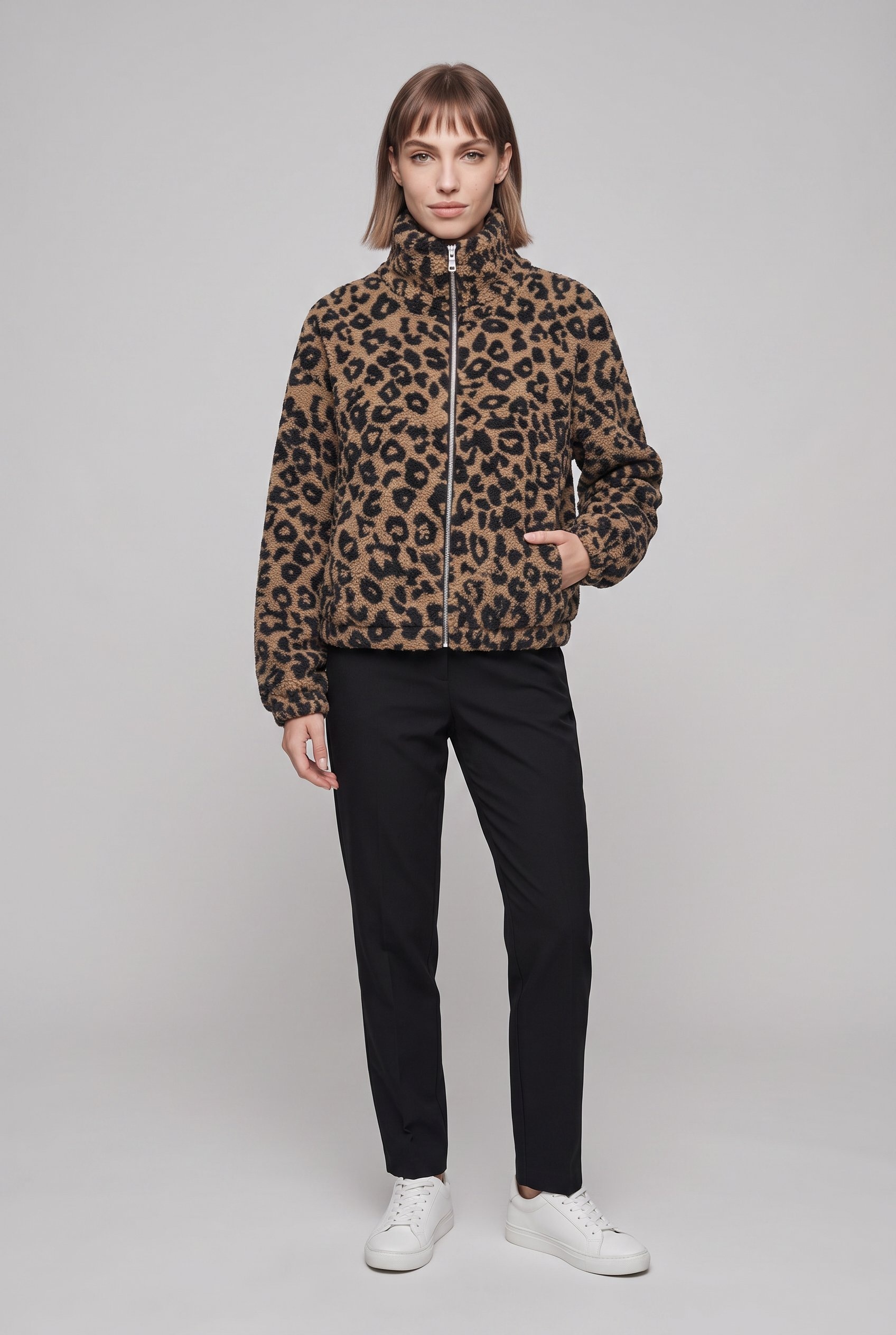 ONLY Plüschjacke »ONLTHEA TEDDY AOP JACKET CC OTW« Polyester