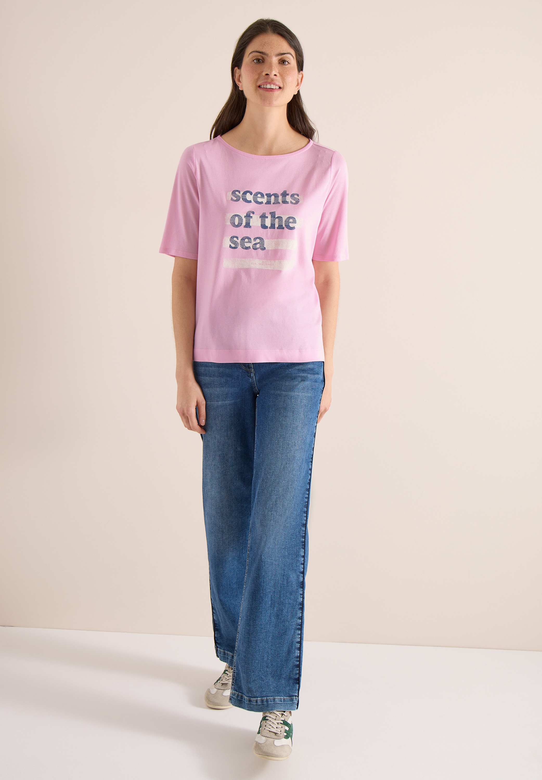 Cecil T-Shirt mit U-Boot-Ausschnitt