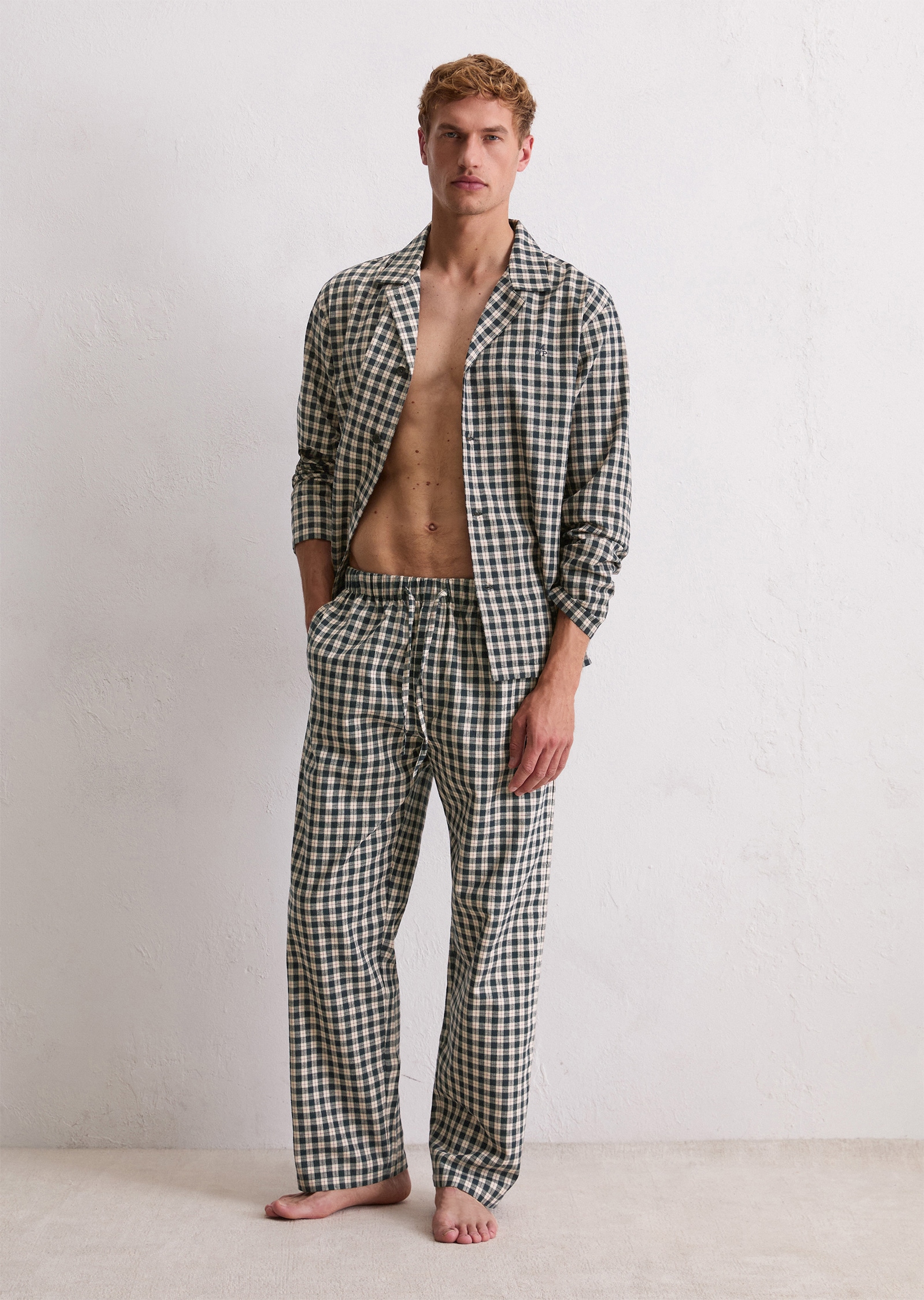 Marc OPolo Pyjamahose "Cozy Flannel" mit Gummizug und Bindeband, Cotton, ge günstig online kaufen