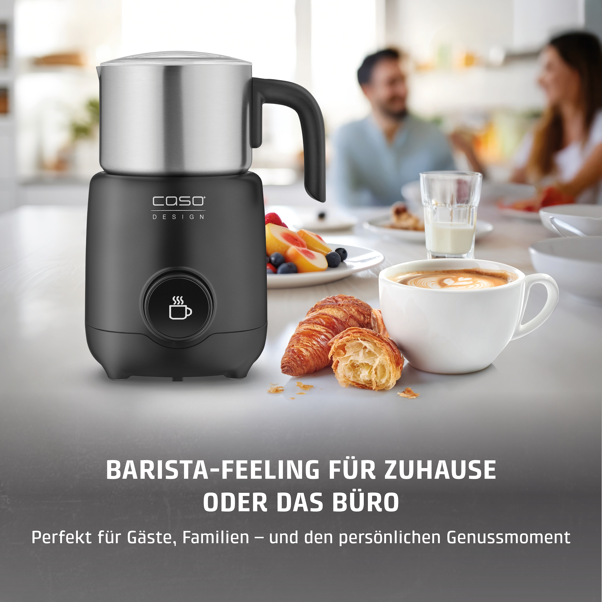 Caso Milchaufschäumer »1667 PremiumLatte XL« 550 W Induktionstechnologie: Kein Anbrennen,präzise und gleichmäßige Erwärmung Milchschaumbehälter, Deckel und Rühreinsatz spülmaschinengeeignet