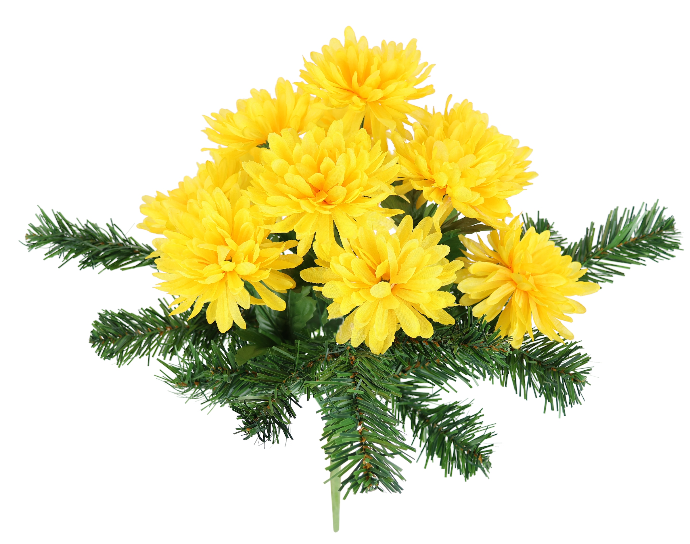 I.GE.A. Kunstblume "Chrysanthemen", Bouquet Tannenzweigen Strauß Tischdeko günstig online kaufen