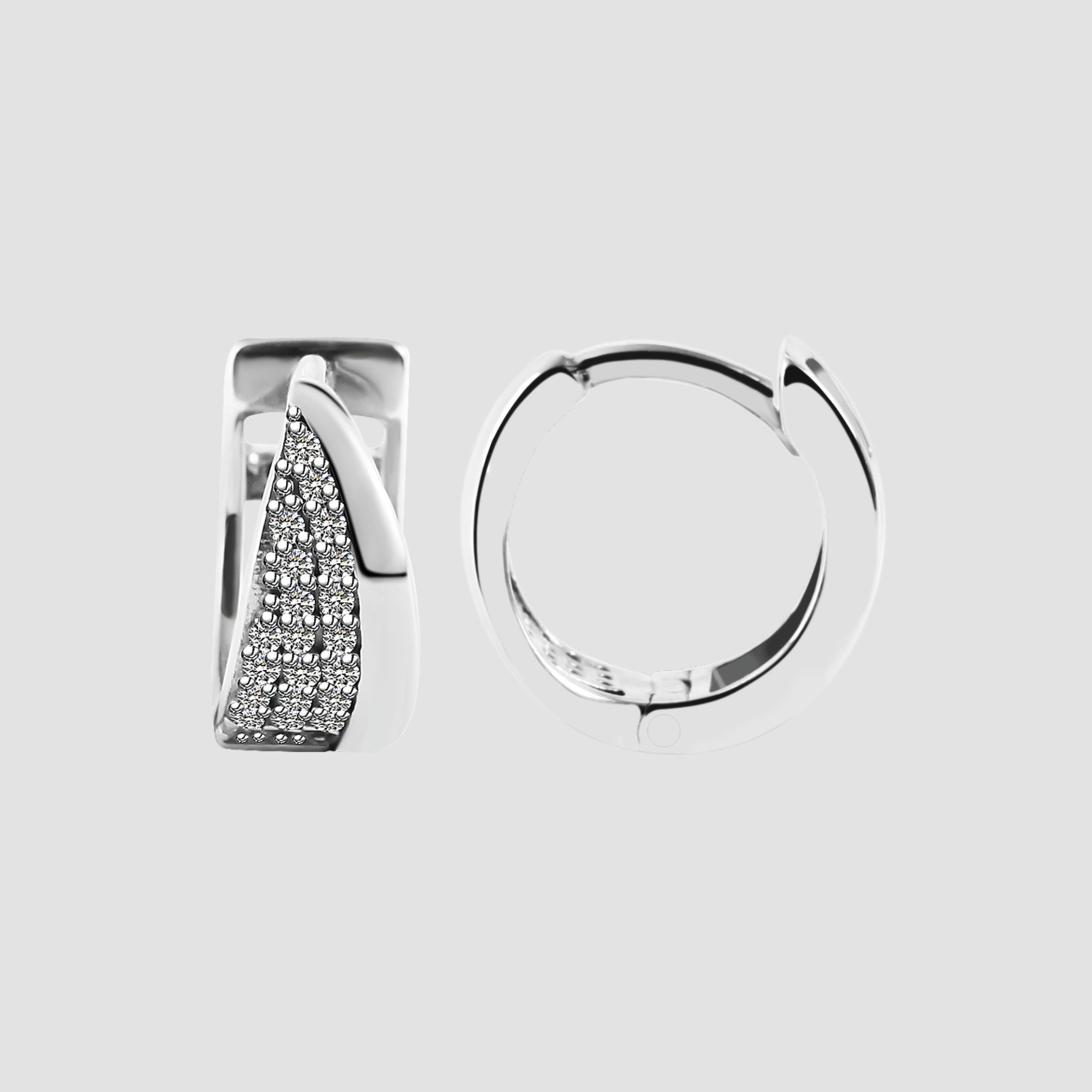 Adelia´s Klappcreolen "Ohrringe – Klappcreole aus 925 Silber mit Zirkonia" Perfekt als Geschenk für besondere Menschen