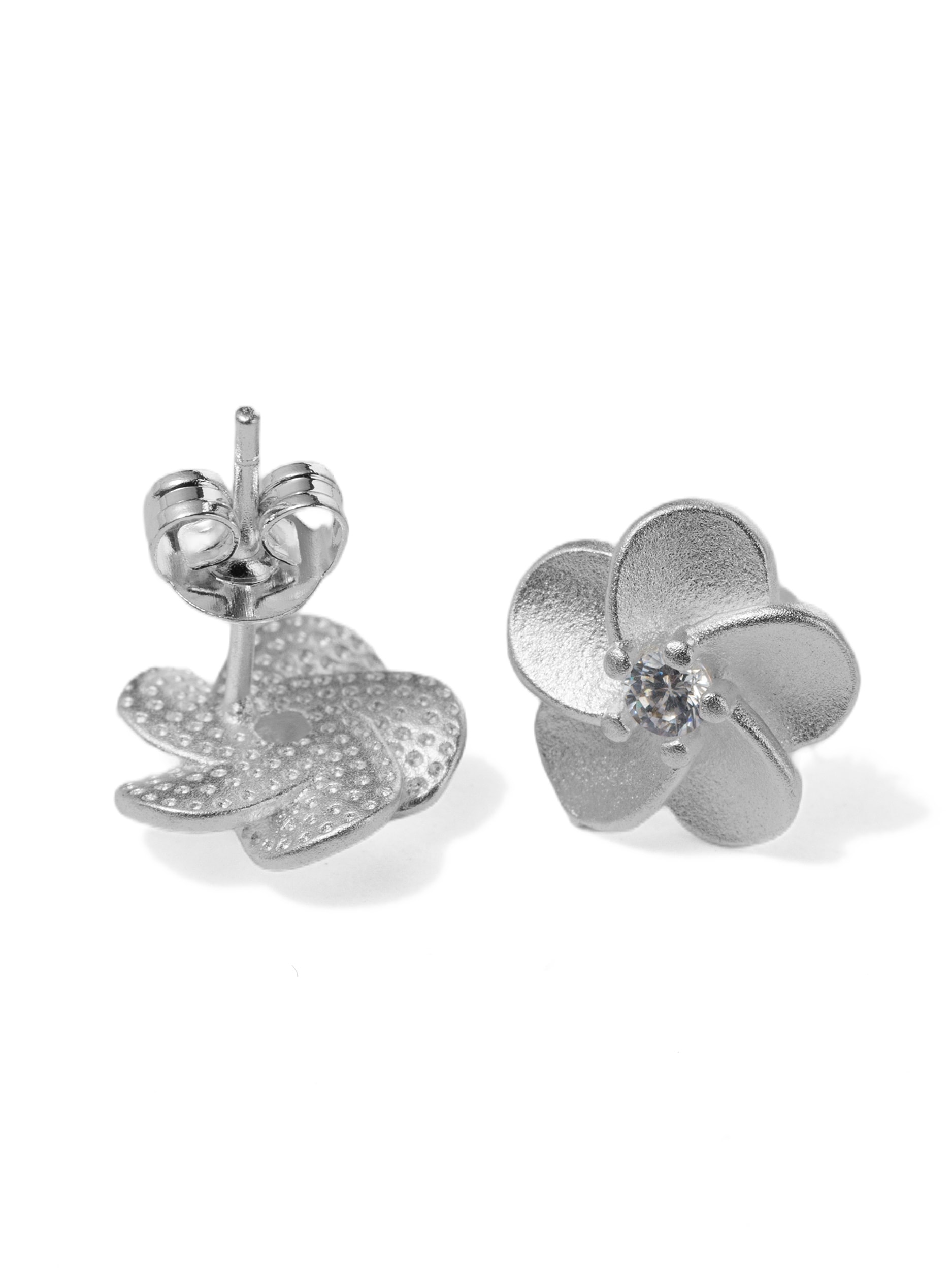 Firetti Paar Ohrstecker »Schmuck Geschenk Kupfer Ohrschmuck Ohrringe Blüten« Made in Germany - mit Glasstein, Zirkonia (synth.)