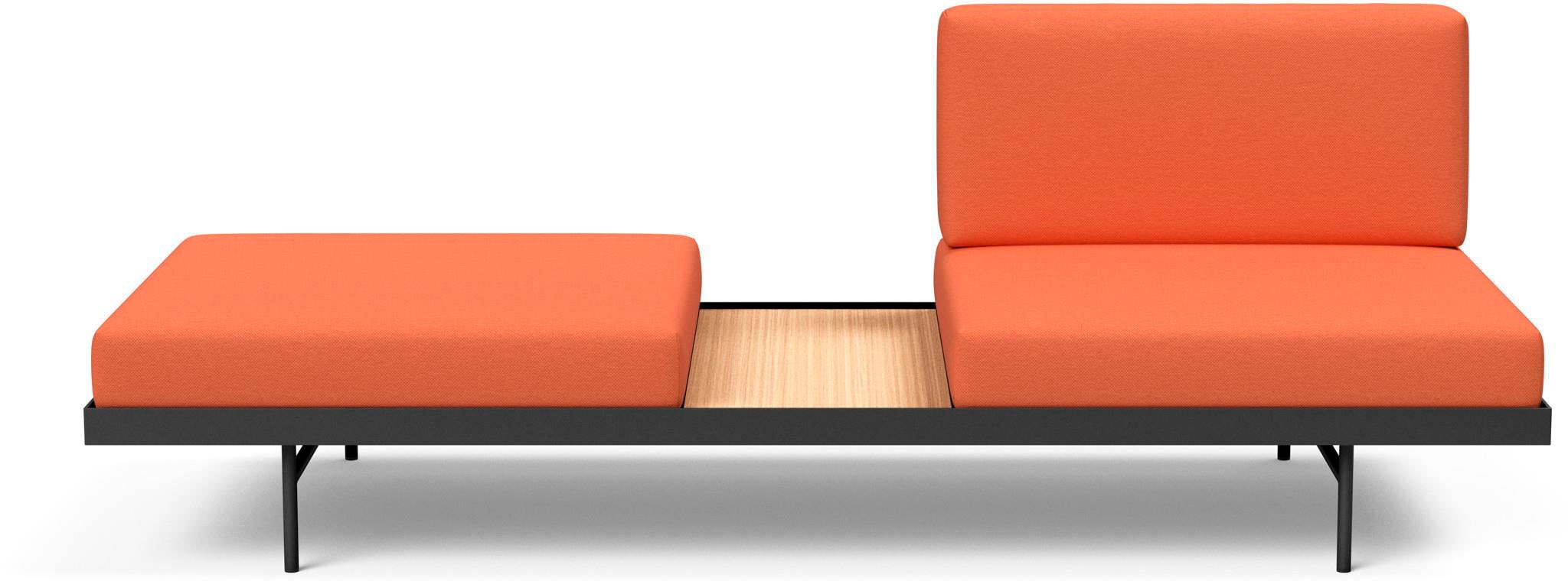 INNOVATION LIVING ™ Relaxliege »Puri Designcouch, innovativ und elegant, Solitärmöbel, Daybed«, Daybed mit integrierter Holzablage, hoher Sitz- und Liegekomfort