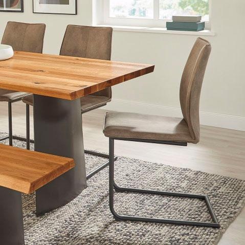 NIEHOFF SITZMÖBEL Freischwinger "Capri" (Set) 2 Stk.Gestell aus Eisen, Bezu günstig online kaufen