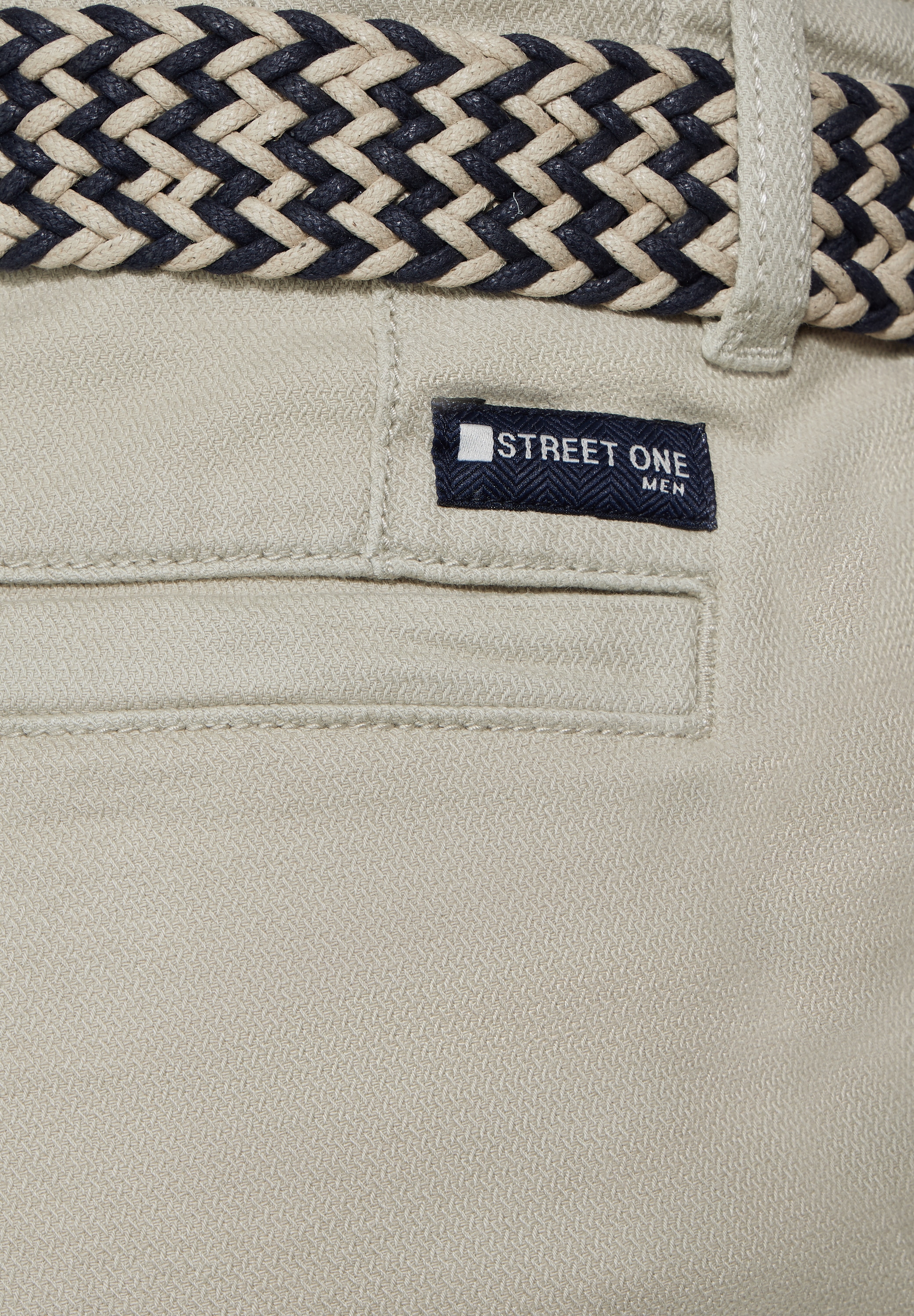 STREET ONE MEN Chinohose, softer Materialmix