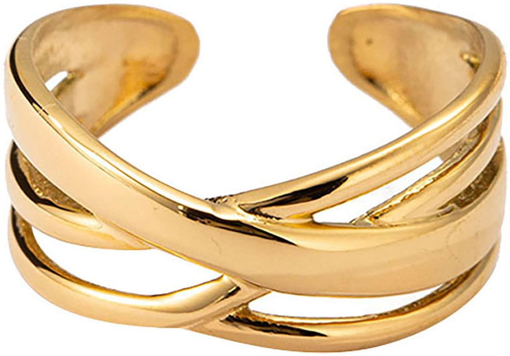 Firetti Ring-Set »Multipack Schmuck Geschenk Damenring verschlungen«, (Set, 3 tlg.), Made in Germany