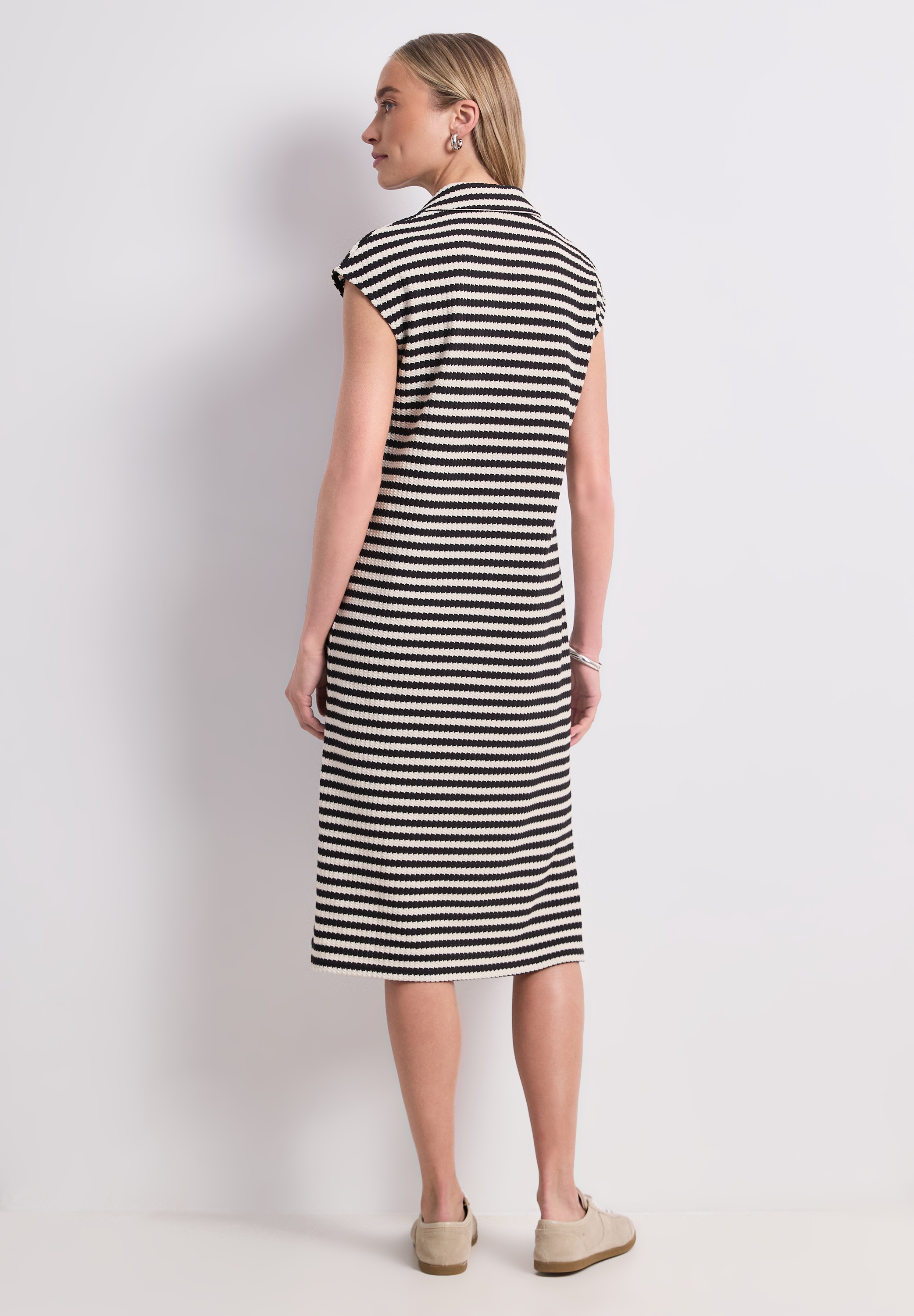 STREET ONE Midikleid Ohne Taschen im Streifendesign