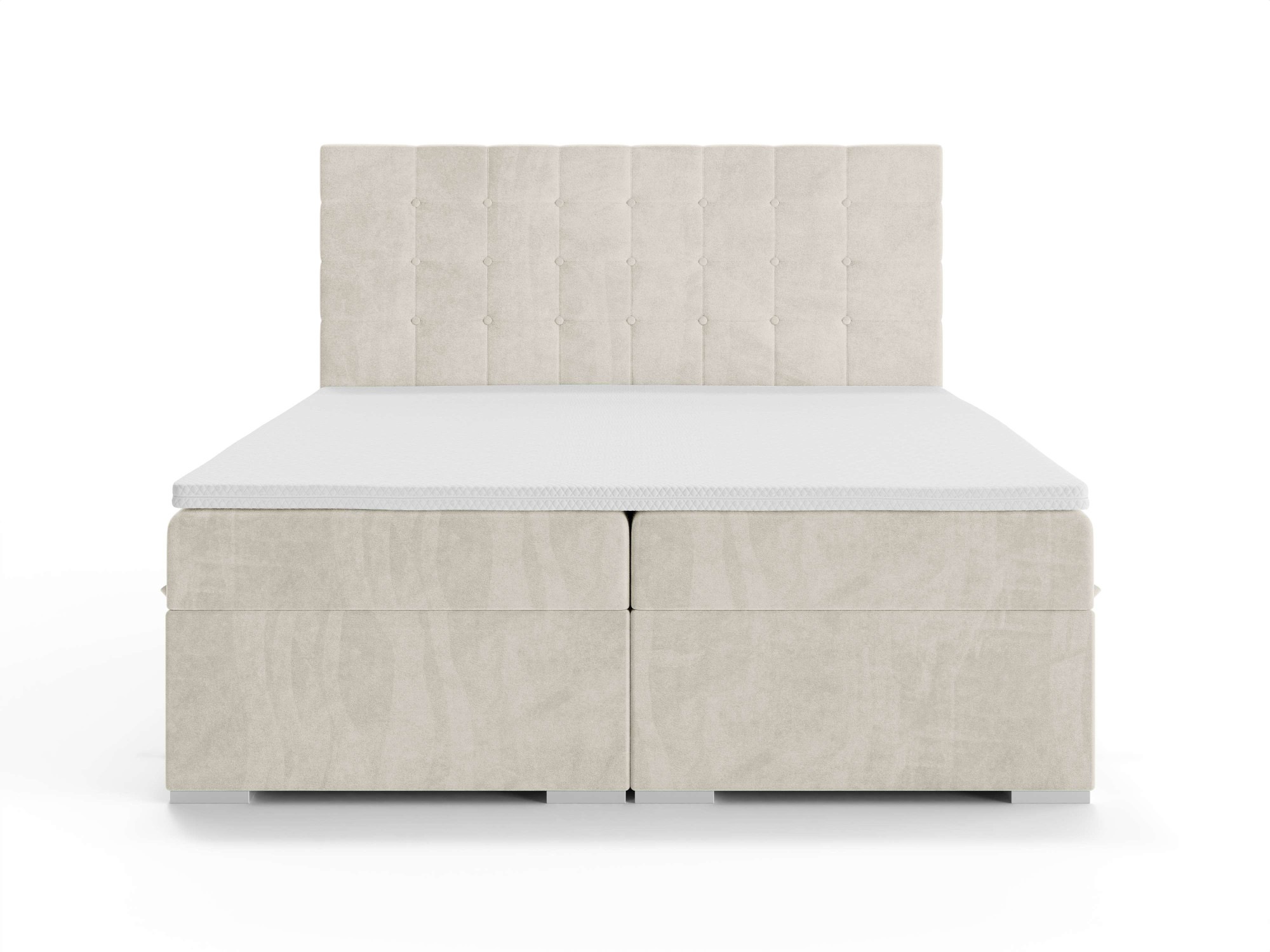 INOSIGN Polsterbett »Semla mit Matratze und Topper, in 3 Breiten (140, 160 und 180 cm)«, Boxspringbett mit Kopfteil, Bettkasten, Matratze (BFK/TFK) und Topper