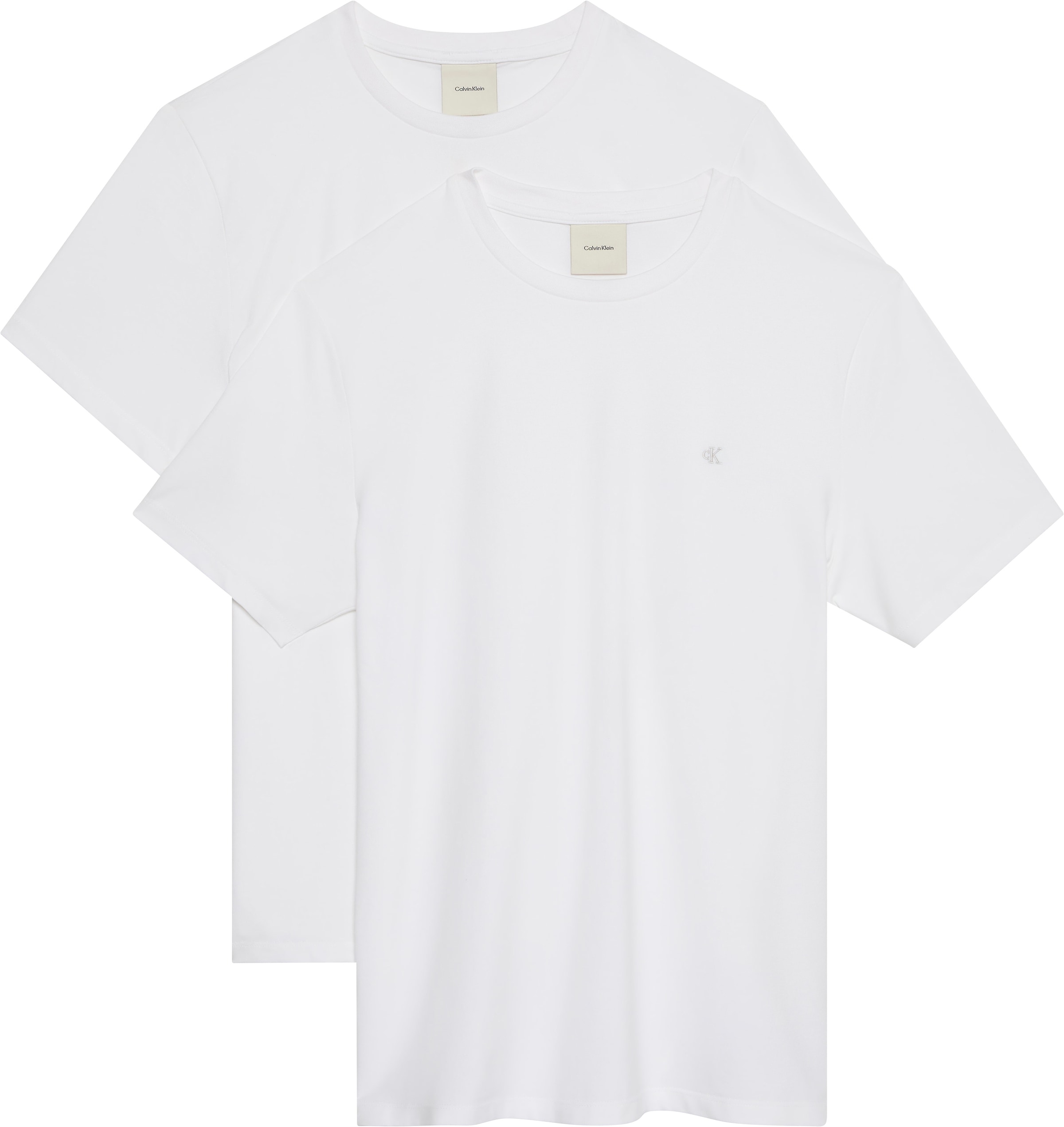 Calvin Klein T-Shirt »2 Pack SS STRETCH COTTON SLIM TEE« Packung, 2 Rundhalsausschnitt, slim fit