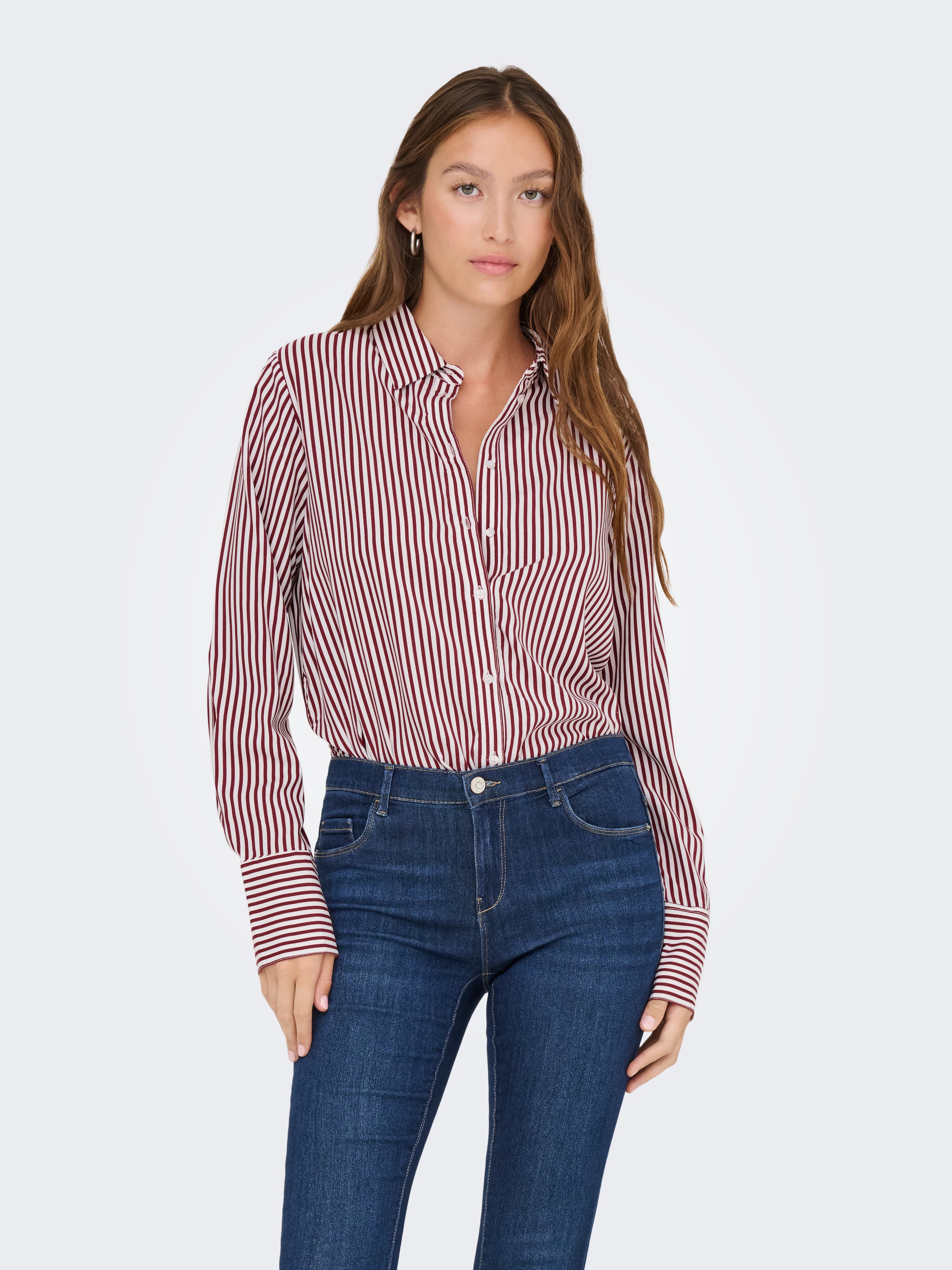 ONLY Hemdbluse "ONLBERIT LIFE L/S SHIRT WVN" günstig online kaufen