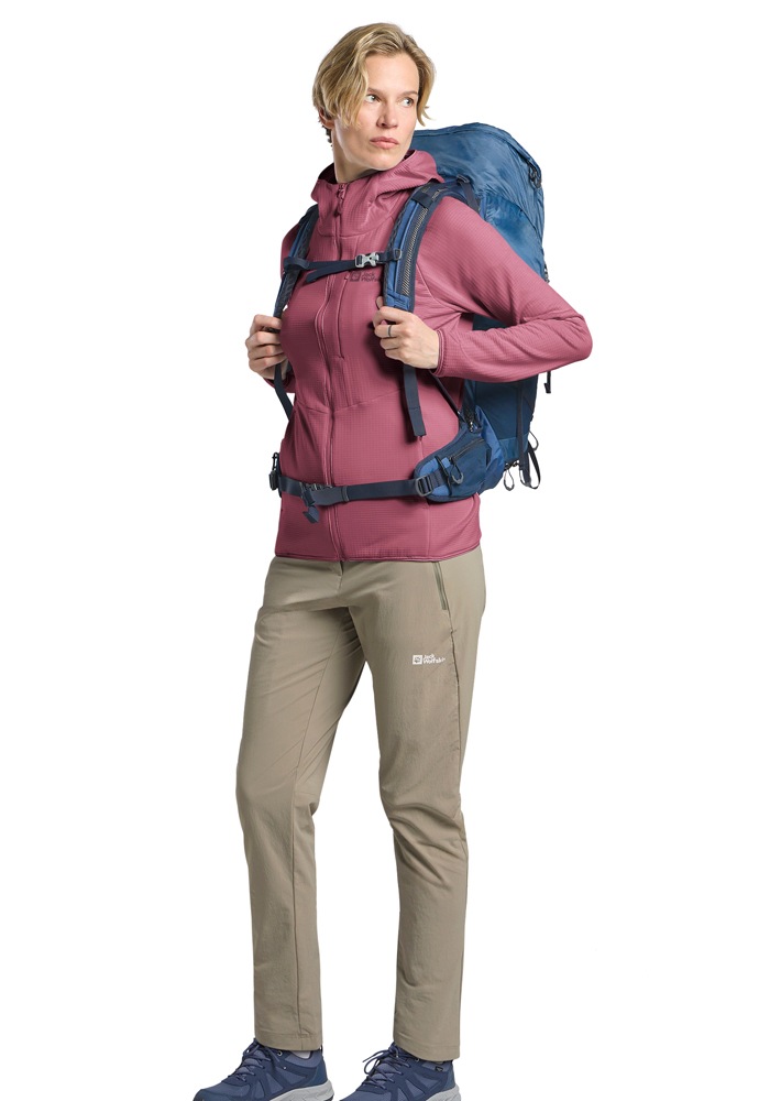 Jack Wolfskin Fleecejacke »KOLBENBERG HOODED FZ W«, mit Kapuze
