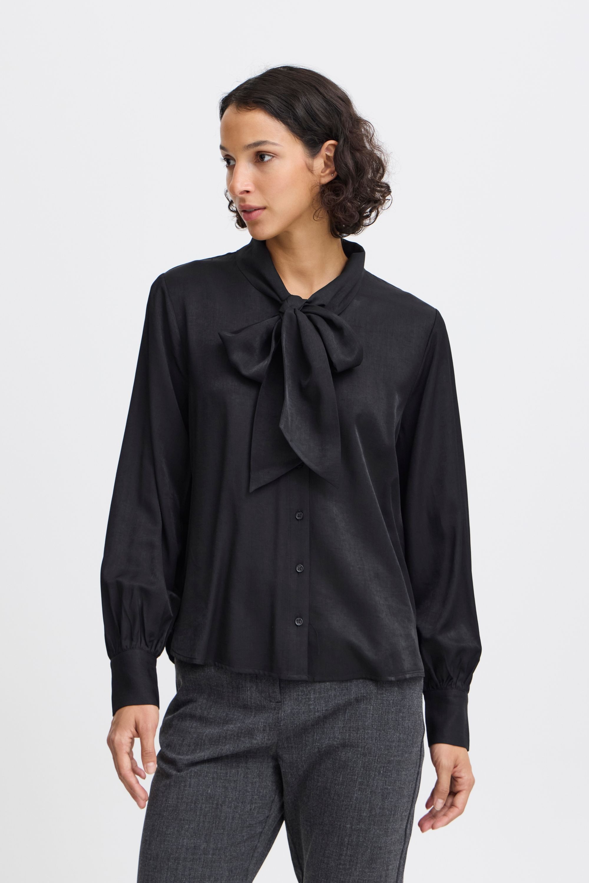 b.young Tunika »Langarmbluse BYHANYO BOW SHIRT -«