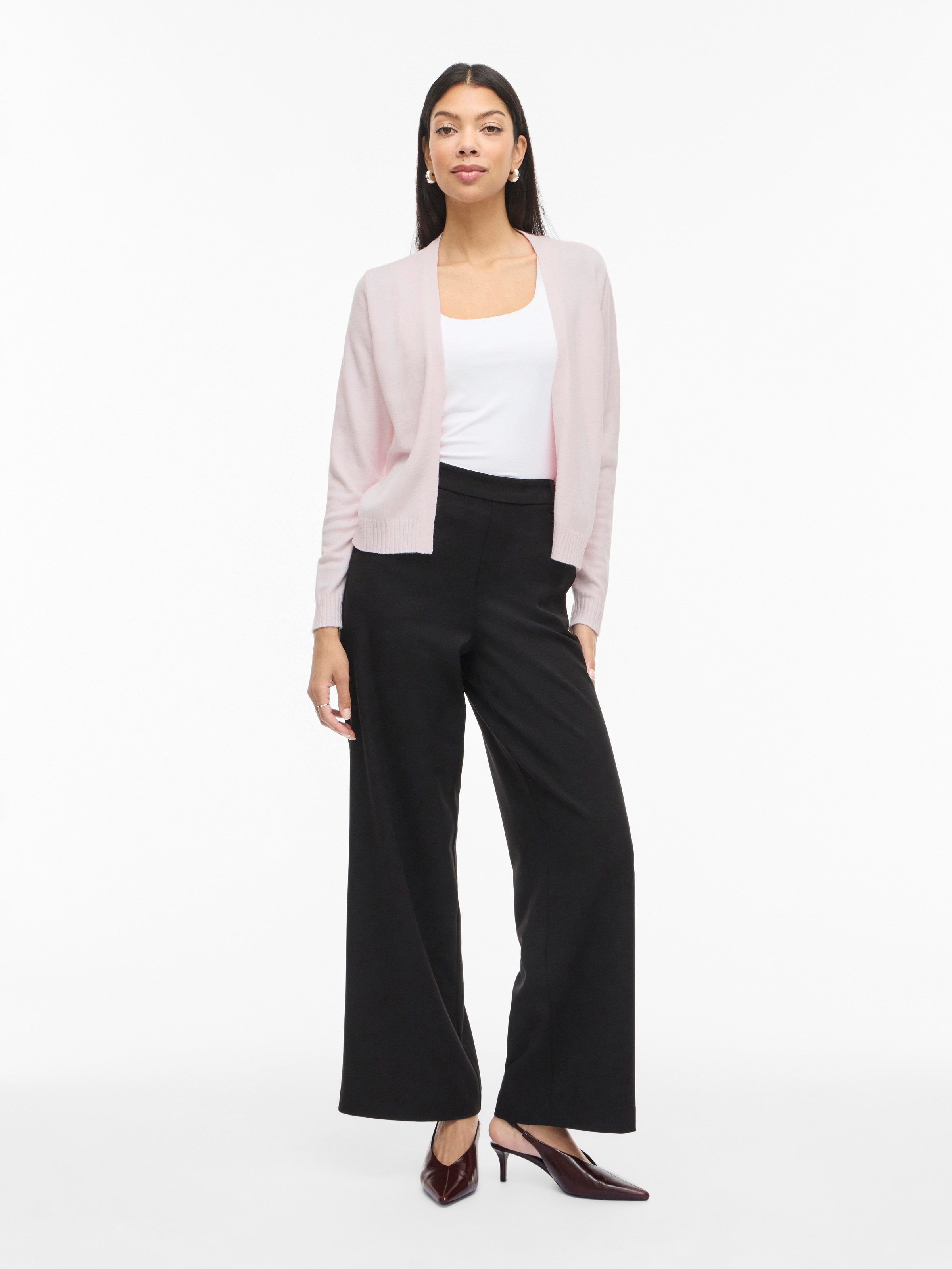 Vila Ril Short Knit Cardigan Cherry Blossom / Light Melange M 3