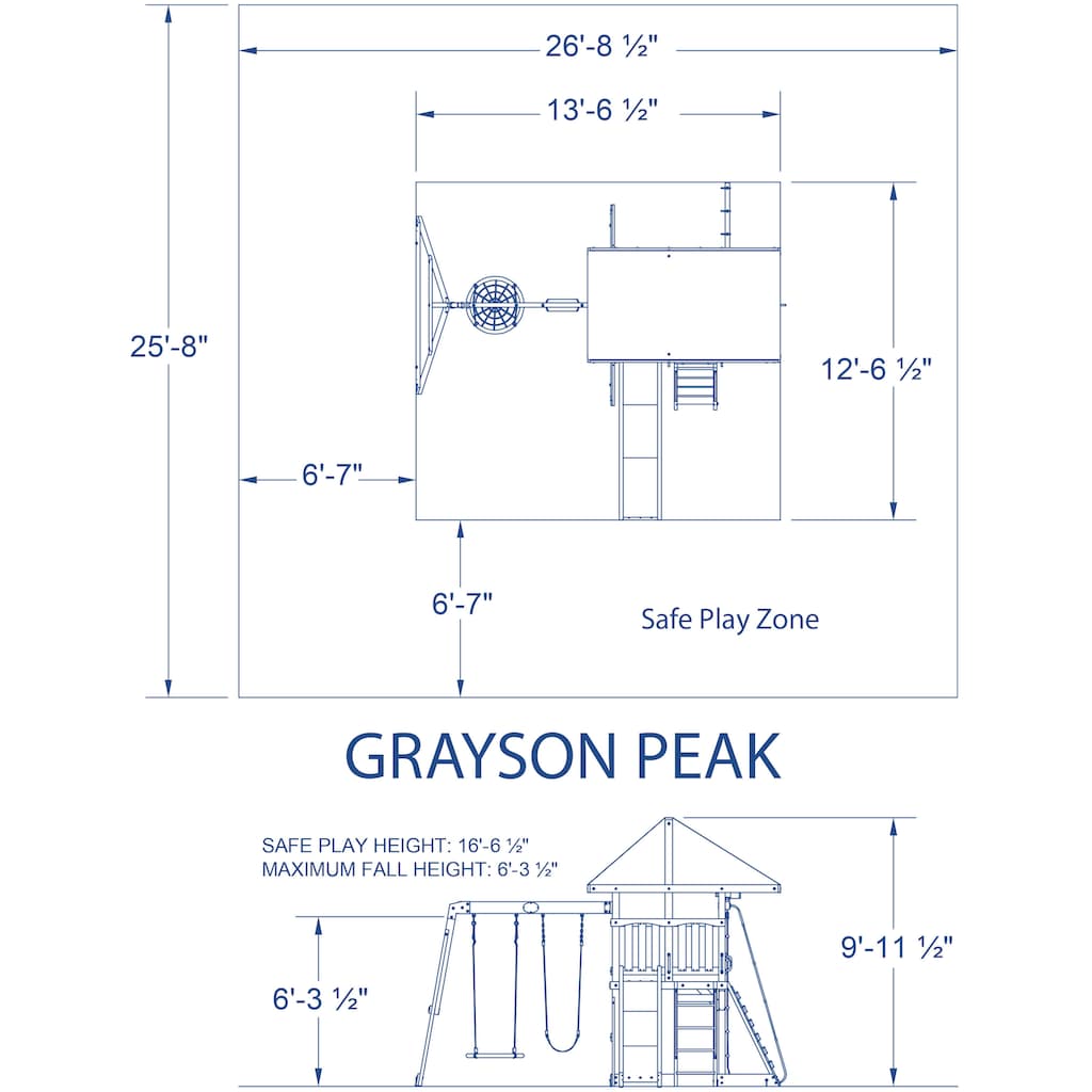 Backyard Discovery Spielturm »Grayson Peak«, mit Schaukeln, Rutsche und Kletterwand