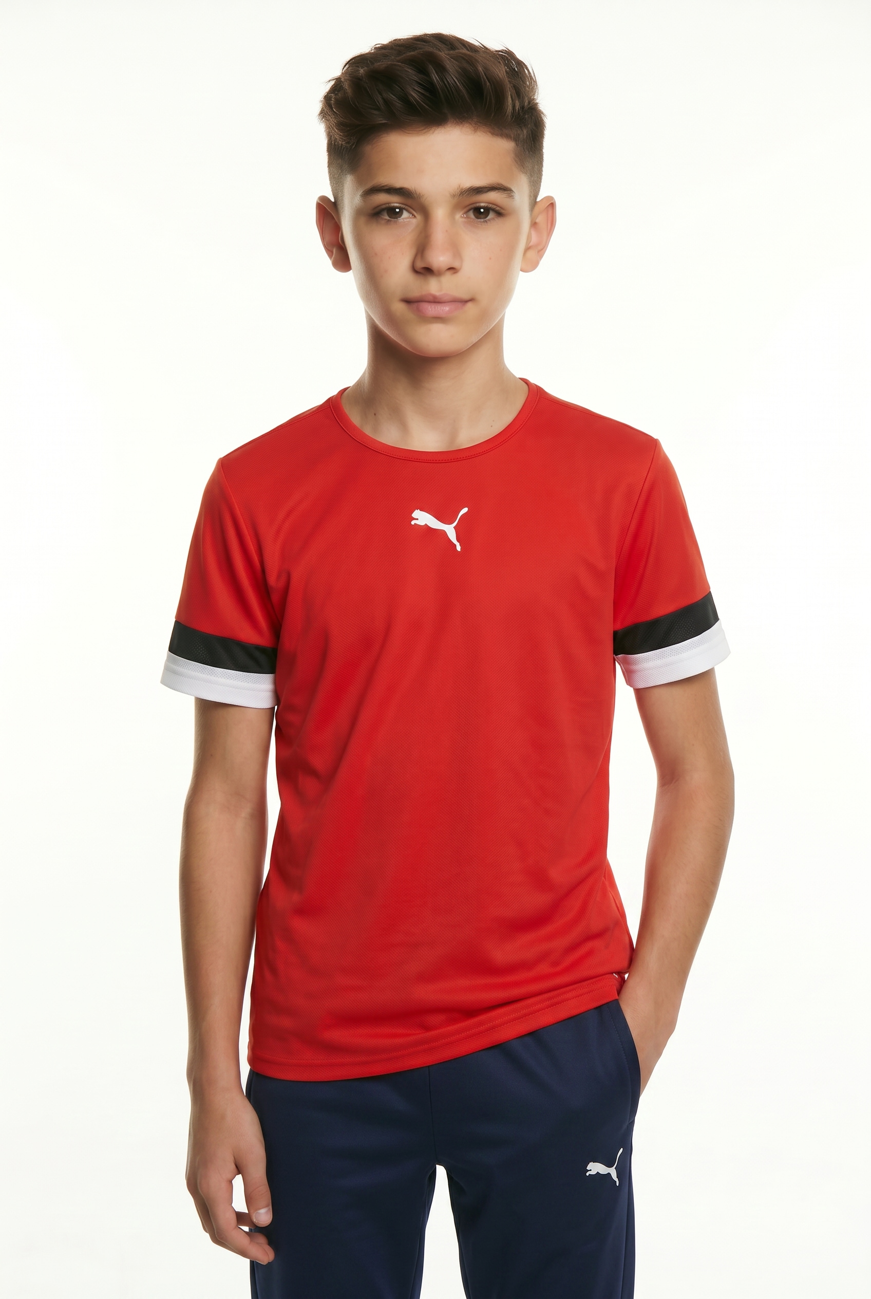 PUMA Fußballtrikot "TEAMRISE JERSEY JR" Fußball, Kurzarm, mit Rundhalsausschnitt, mit DryCELL Technologie