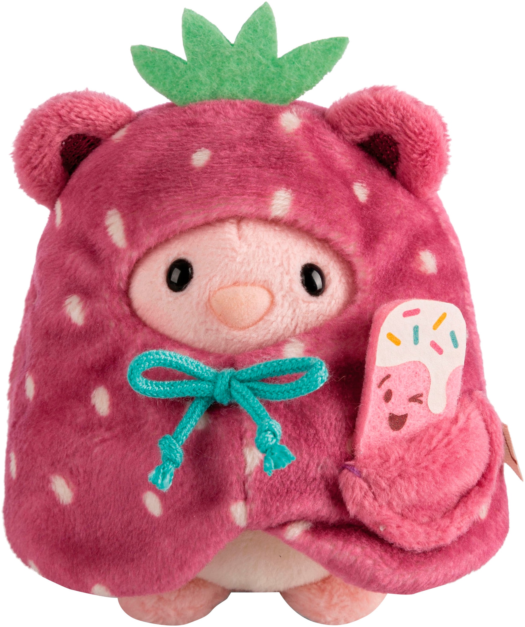 Nici Kuscheltier »mymochi, Set Hase Pibu 8 cm mit Softeis und Erdbeerkostüm«