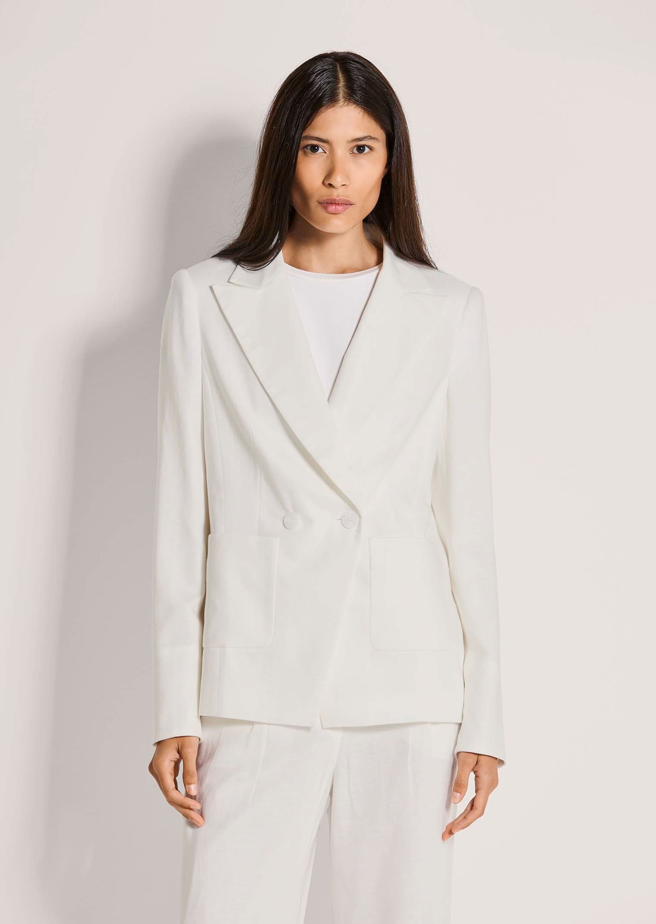 MADELEINE Jackenblazer »Blazer Eleganter Zweireiher mit Reverskragen« Ärmel mit Schlitz