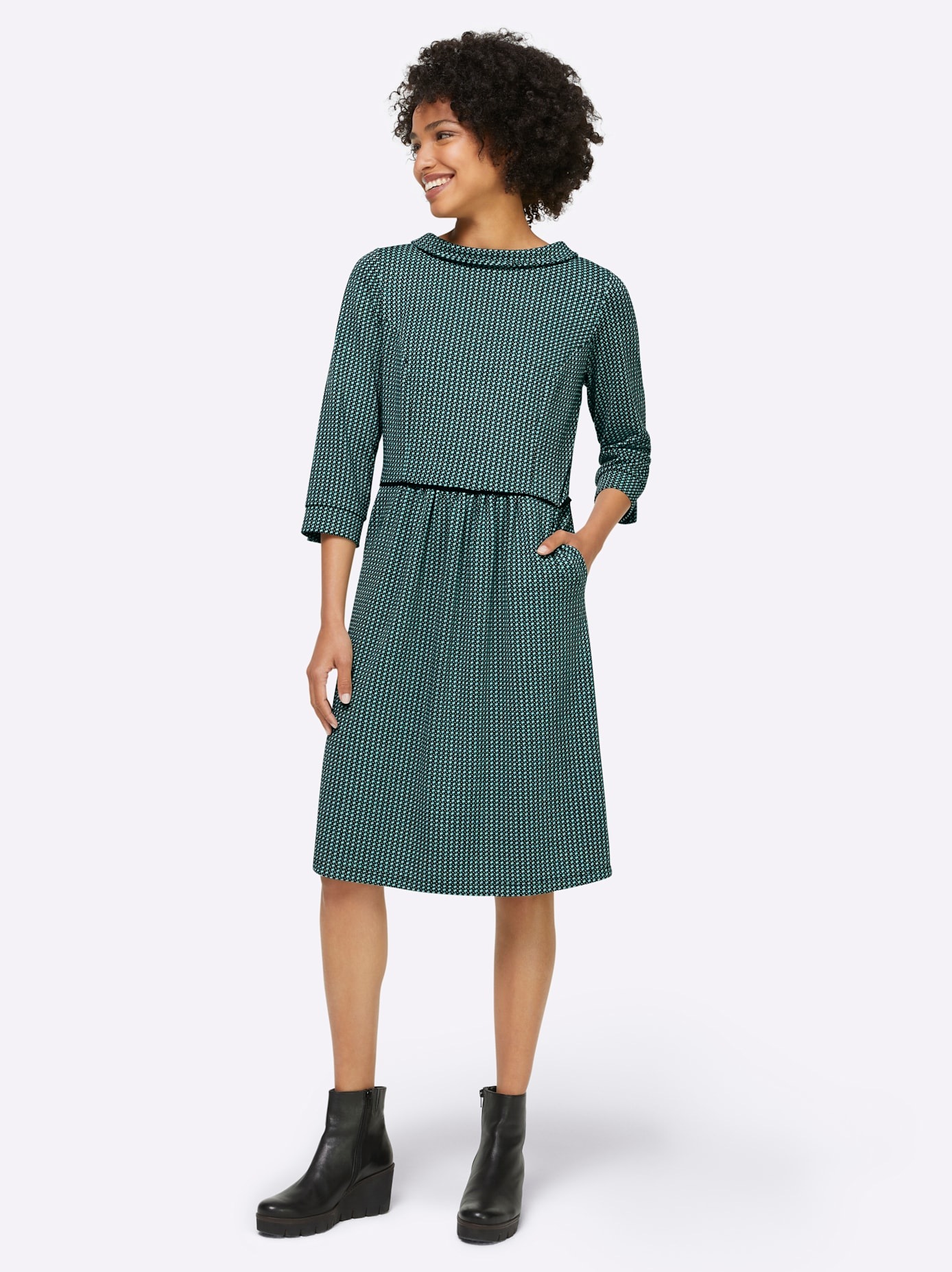 heine Jerseykleid "Jersey-Kleid" Eingrifftaschen günstig online kaufen