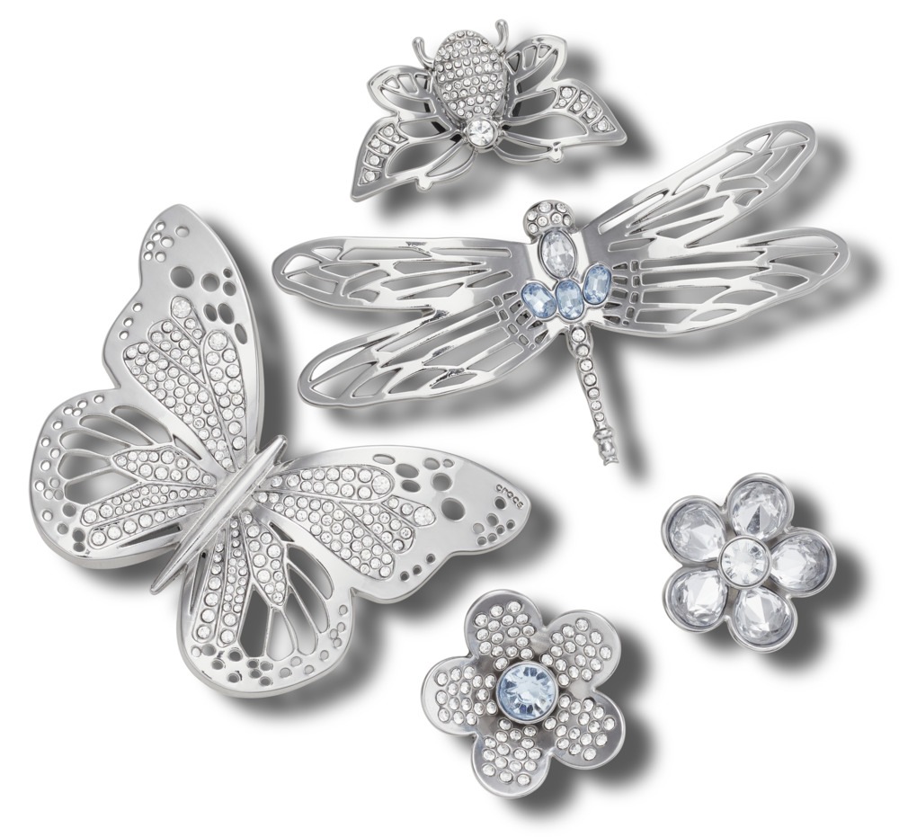Crocs Schuhanstecker »Jibbitz™ Silver Garden«, Elegante Schuhanstecker