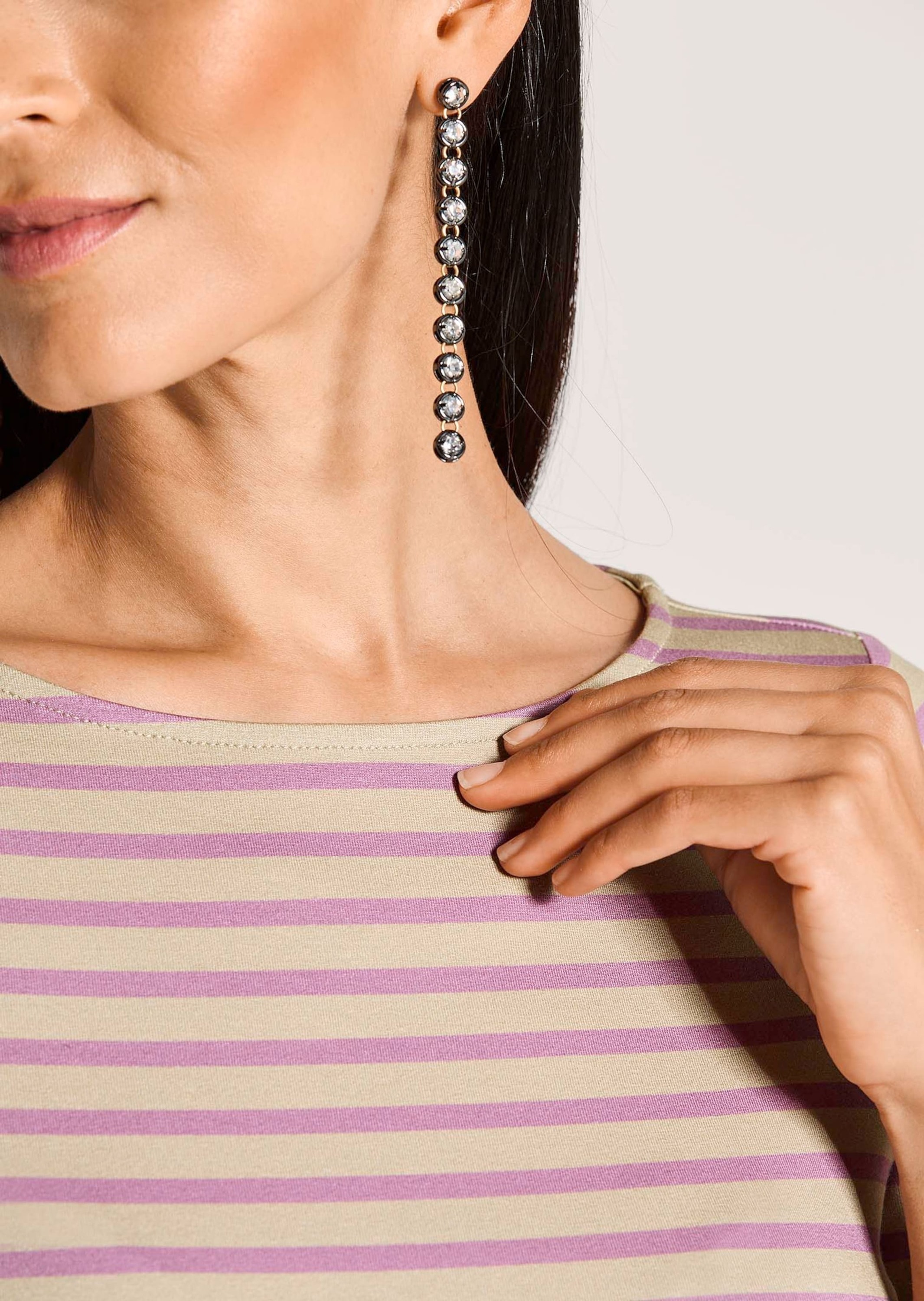 MADELEINE 3/4-Arm-Shirt »Shirt Ringelshirt mit U-Boot-Ausschnitt, Halbarm«