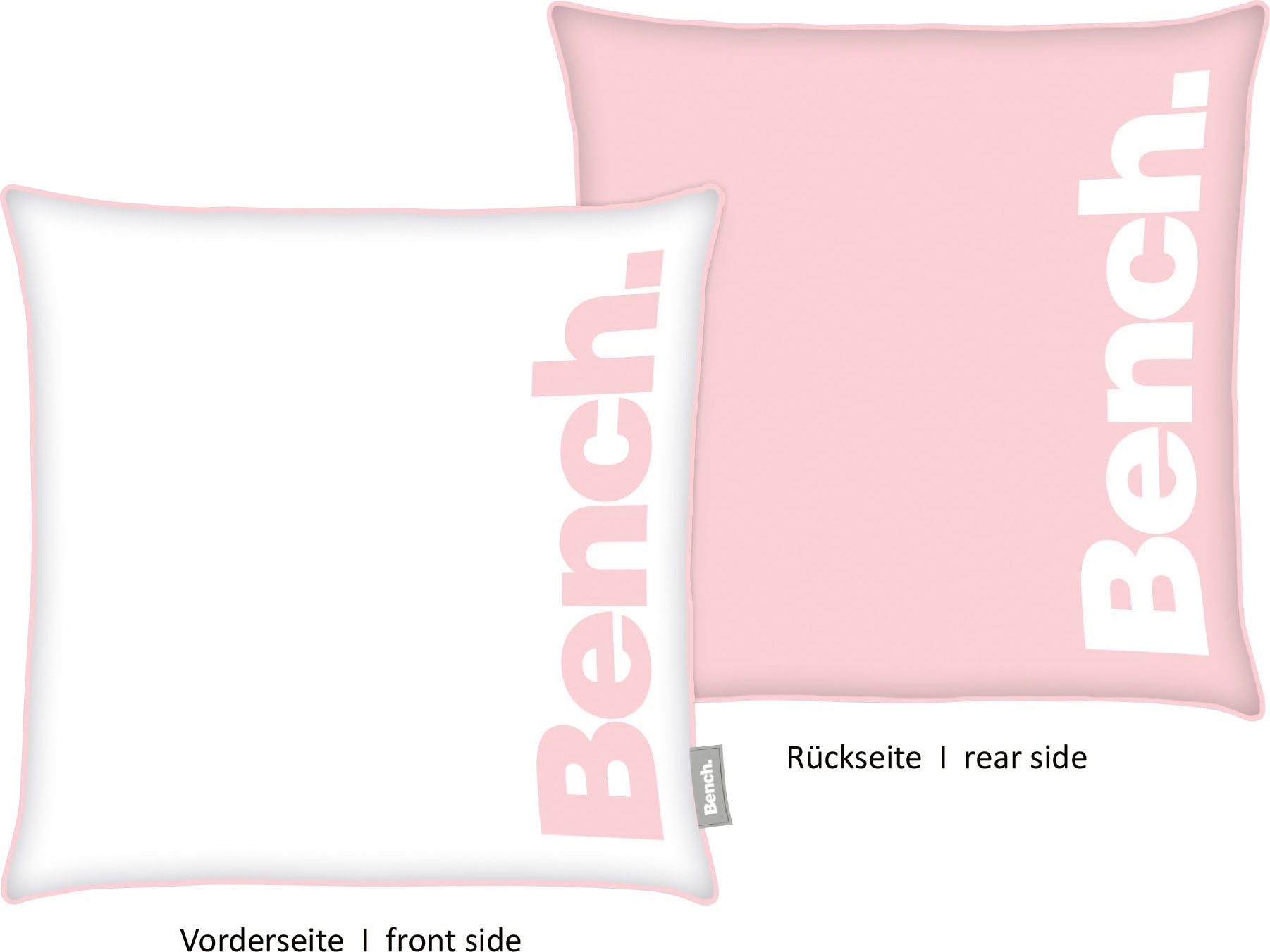 Bench. Dekokissen "Bench" Kissenhülle mit Wendemotiv und Rundum-Paspel