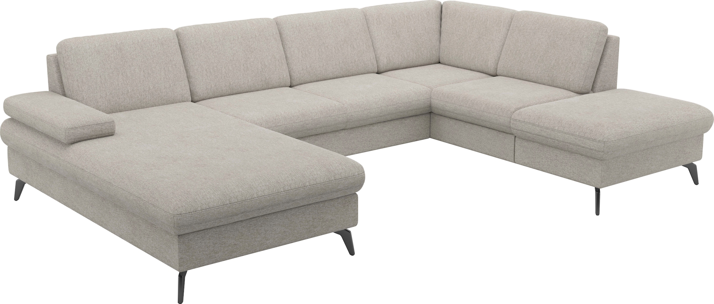sit&more Wohnlandschaft »Morris Jubi U-Form«, inkl. Armteilfunktion und 1 Zierkissen, wahlweise mit Bettfunktion