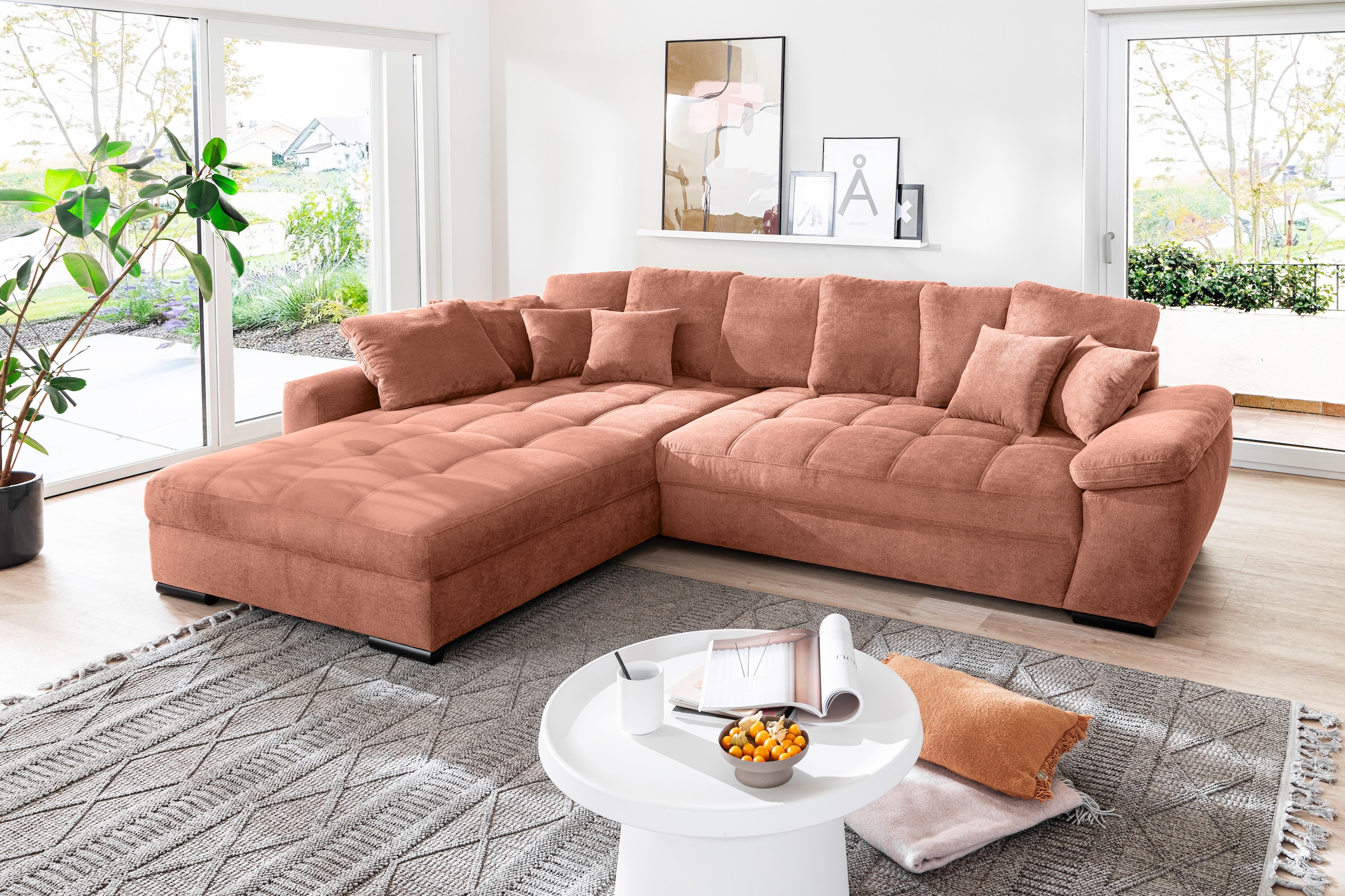Mr. Couch Ecksofa »Richmond, L-Form mit Kaltschaum«