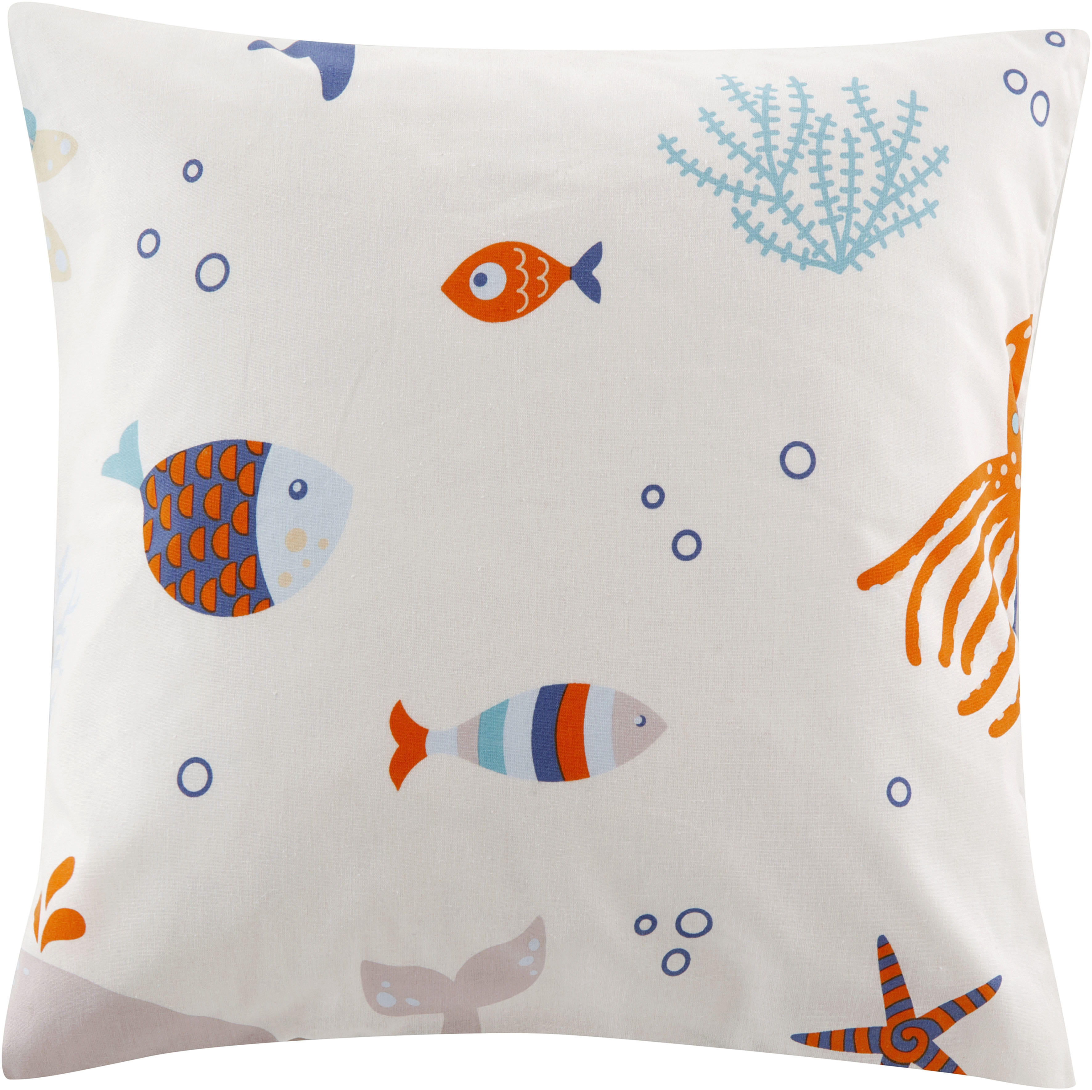 OTTO home Dekokissen "OCEAN" Kissenhülle, 2-er Set, ohne Füllung, Reißverschluß, Motiv: Fische, Wal
