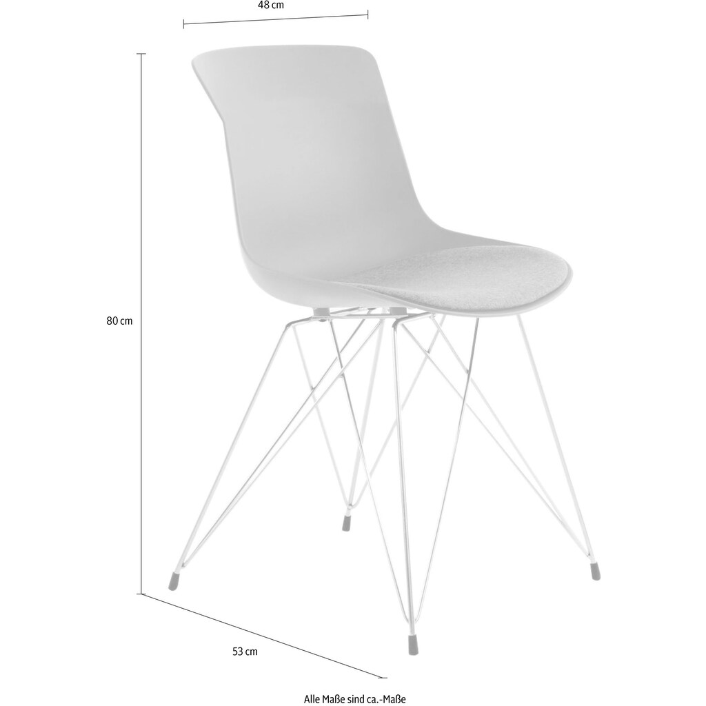 Kayoom Schalenstuhl, (Set), 2 St., Polyester