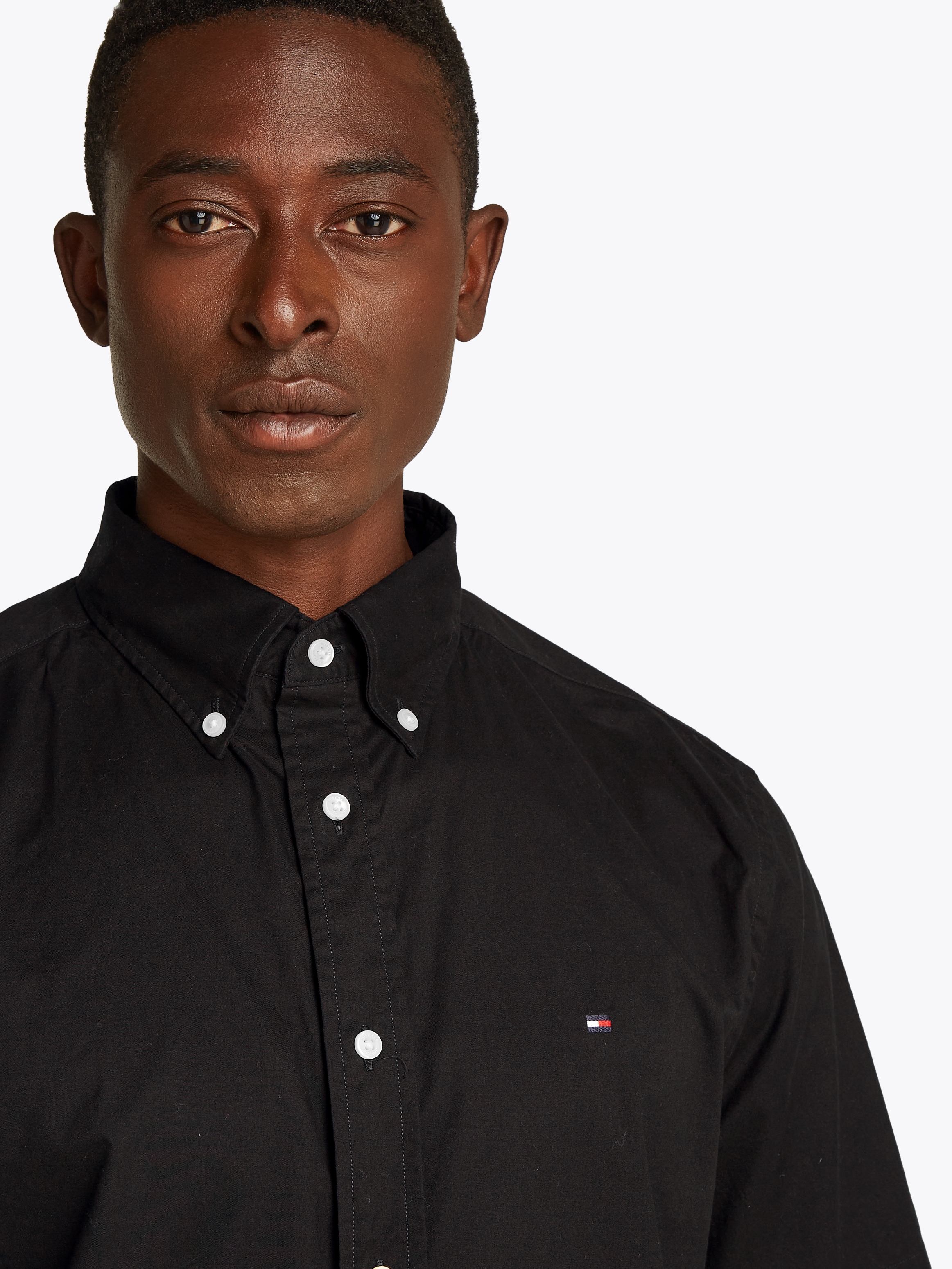 Tommy Hilfiger Kurzarmhemd »FLEX POPLIN SOLID S/S SHIRT«