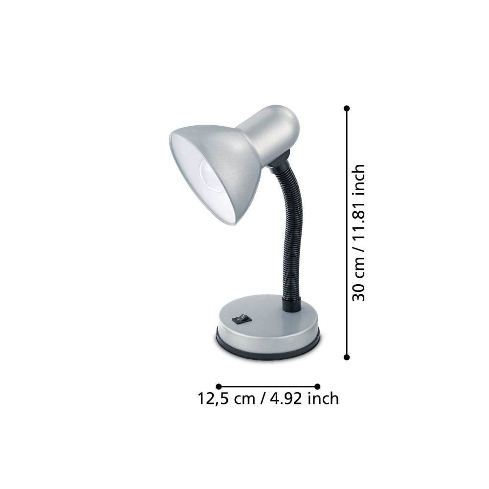 EGLO Tischleuchte »BASIC«, 1 flammig, Leuchtmittel E27 | Leuchtmittel wechselbar-ohne Leuchtmittel, Ø12,5 x H30 cm / exkl. 1 x E27 (je max. 40W) / Wippschalter