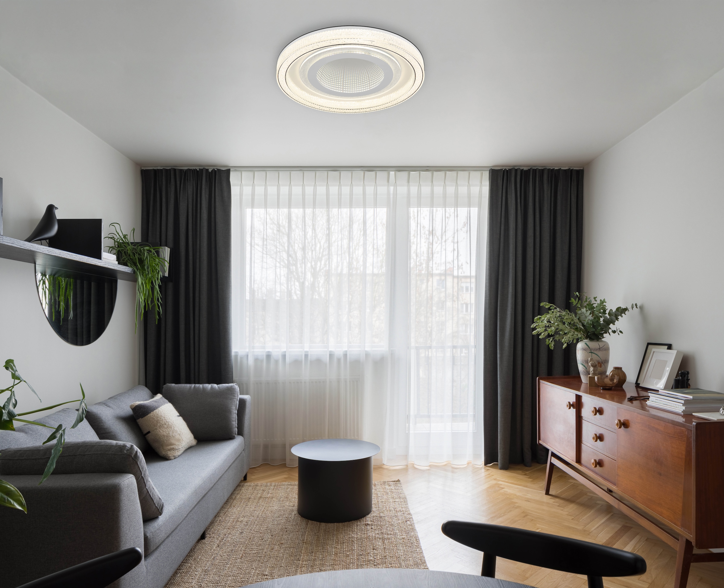 GLOBO LIGHTING LED Deckenleuchte »ALSUNA«, Leuchtmittel LED-Modul | LED fest integriert, Deckenlampe/rund/Wohnzimmer/Schlafzimmer/modern