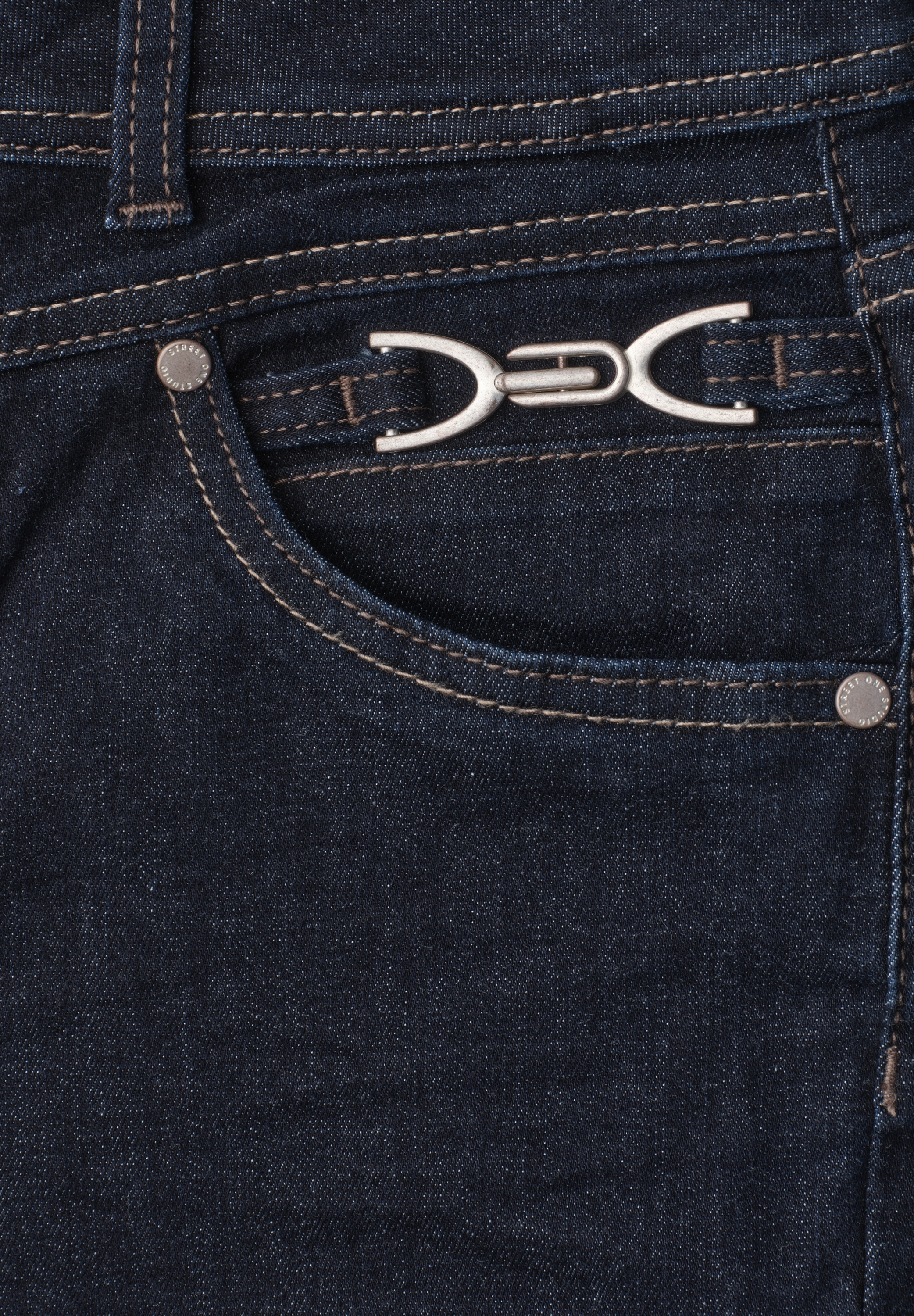 STREET ONE STUDIO Loose-fit-Jeans mit Wide Legs