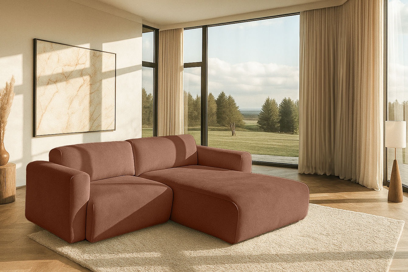 OTTO home Ecksofa "Myrland Kompaktsofa" Breite 230 cm, L-Form, Chenille, Easy Clean Stoff, mit Kaltschaum