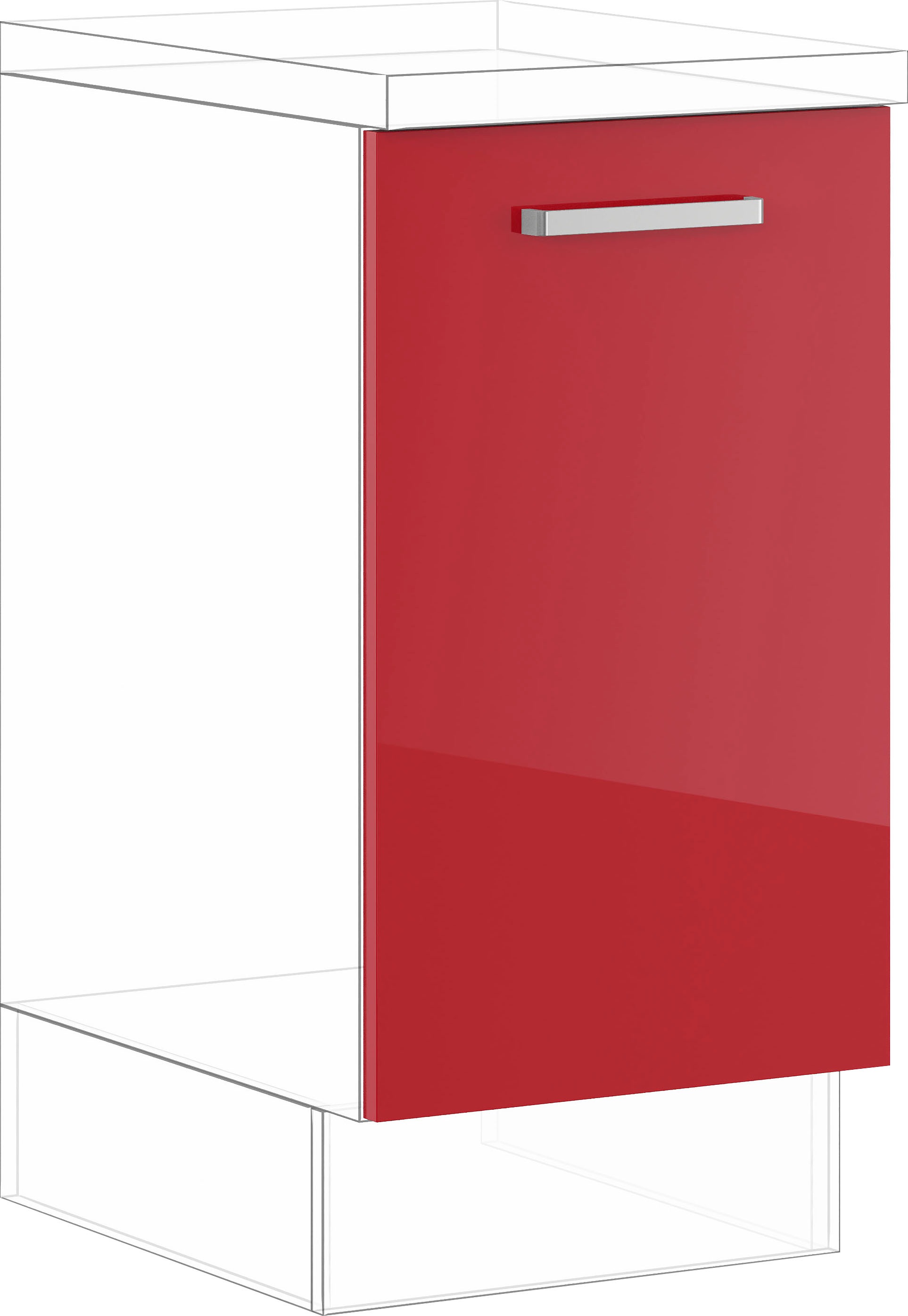 IMPULS KÜCHEN Türfront rot hochglanz -...