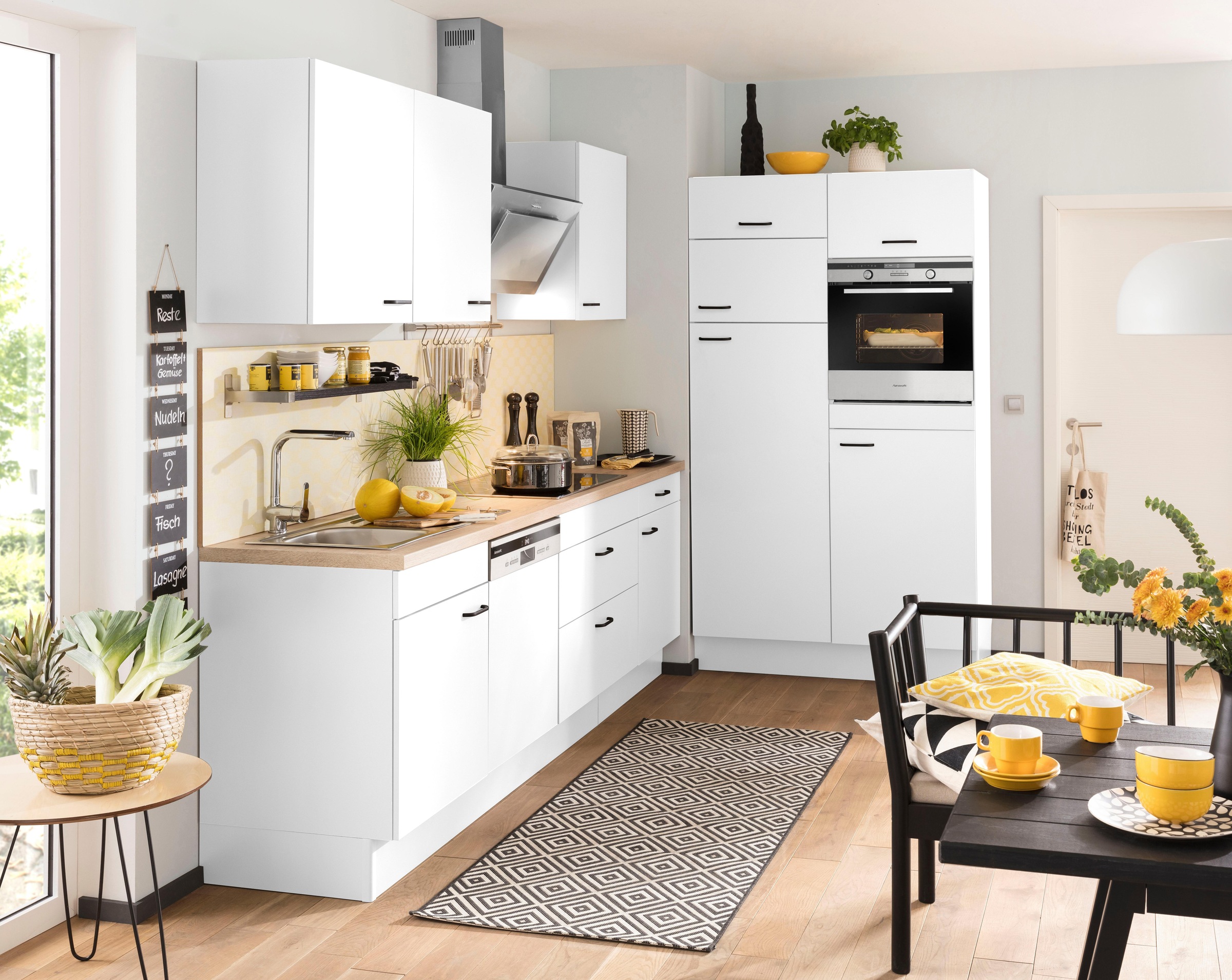 OPTIFIT Küchenzeile »Elga«, Premium-Küche, Soft-Close-Funktion, großen Vollauszügen, Breite 390 cm