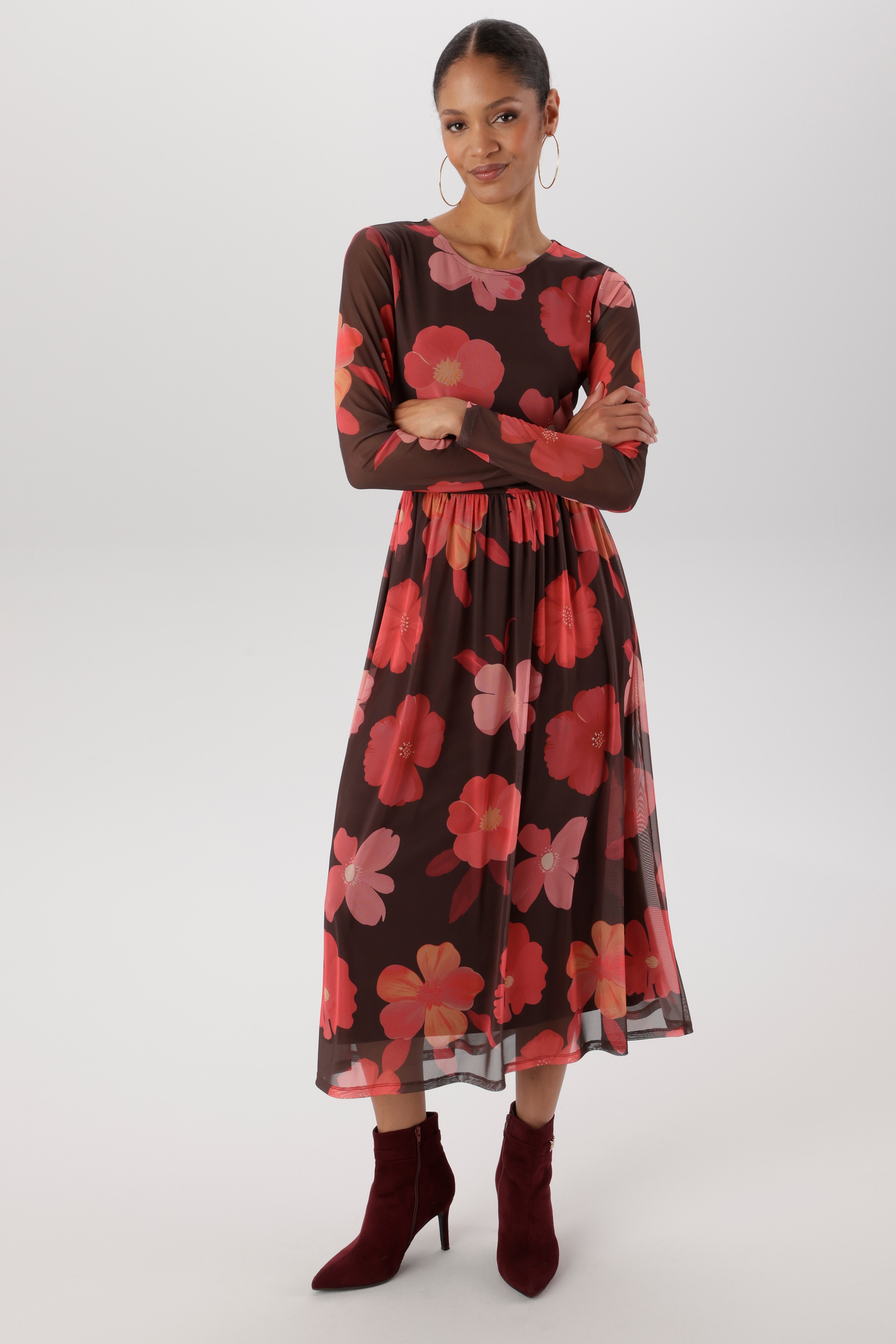 Aniston SELECTED Maxikleid in Mesh-Qualität und Gummizug in der Taille - NEUE KOLLEKTION