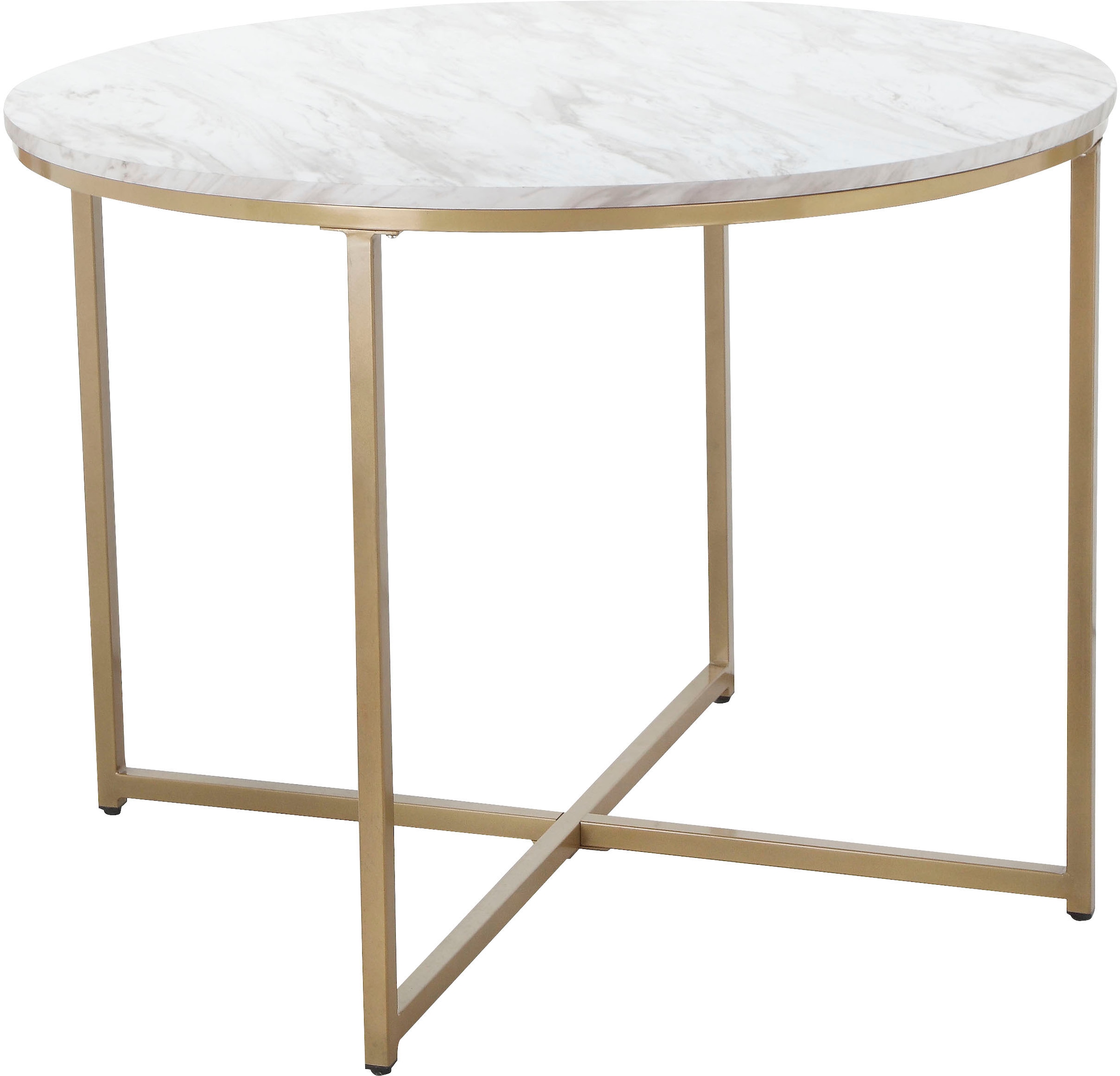 Leonique Esstisch "Gondat" 1 Stk. tlg. mit Tischplatte in Marmor-Optik, Ges günstig online kaufen