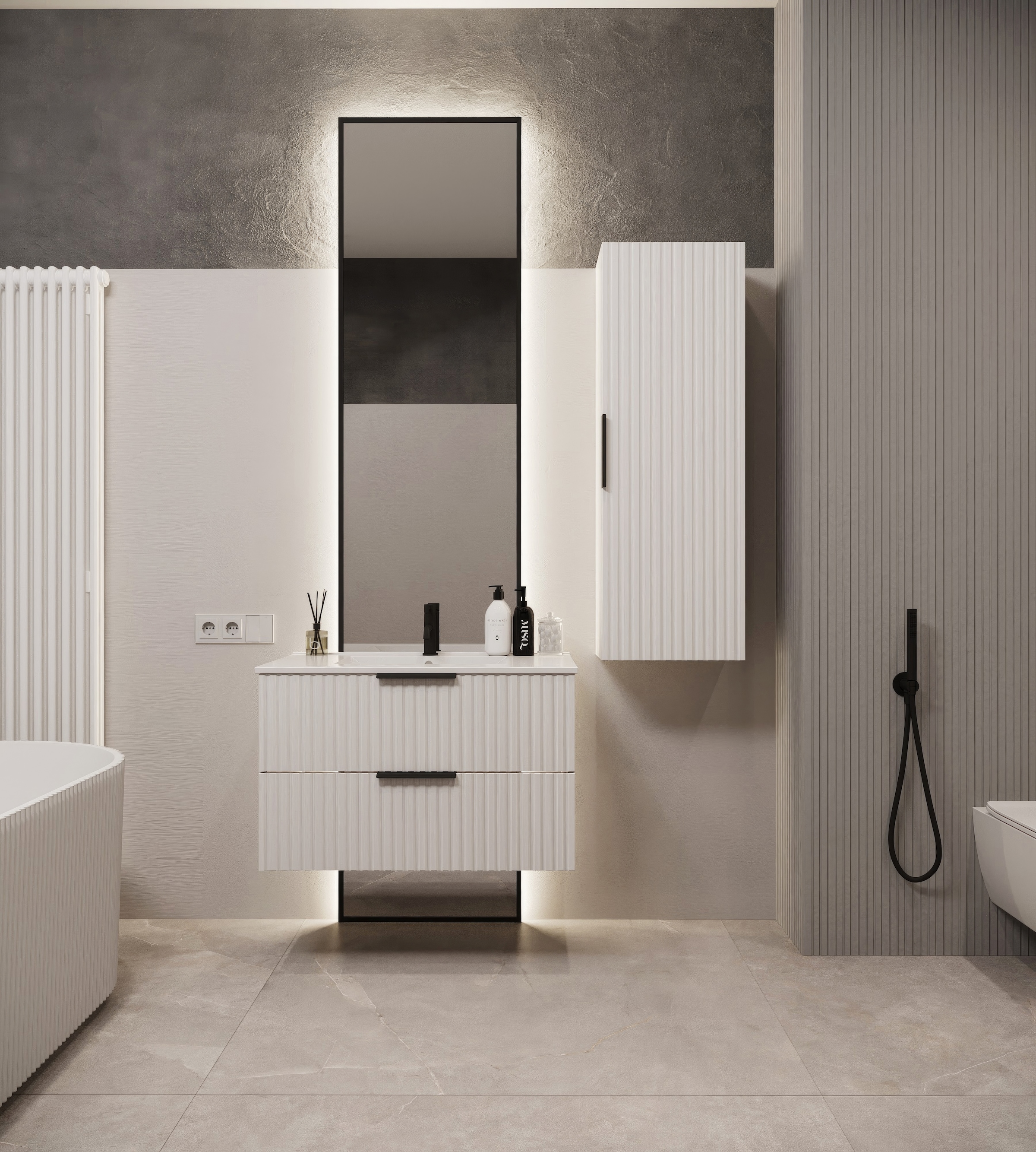 welltime Waschtisch "TIBU mit Waschbecken, Badmöbel, zwei Schubladen, Breit günstig online kaufen