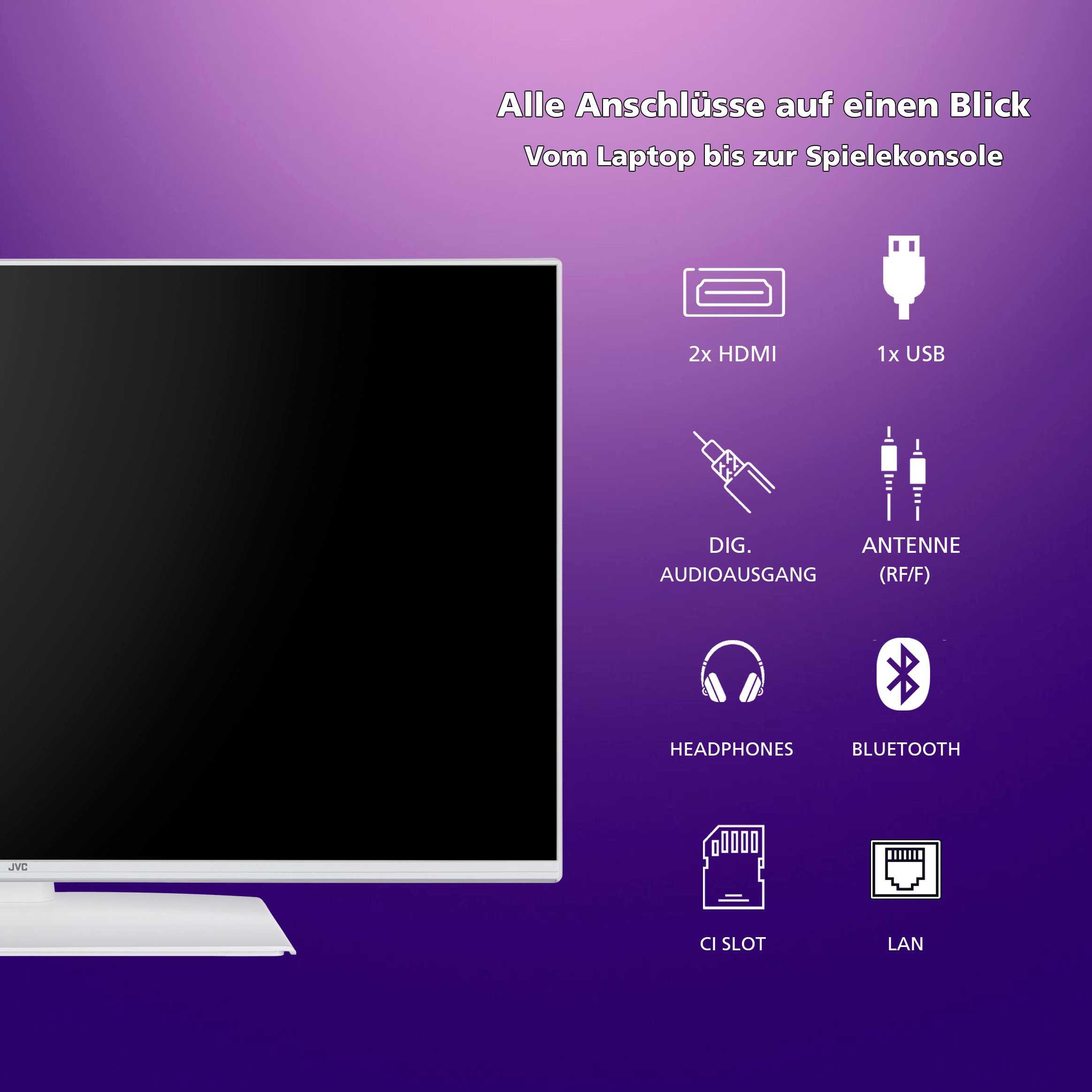 JVC LED-Fernseher »LT-40VF5355W«, Smart-TV