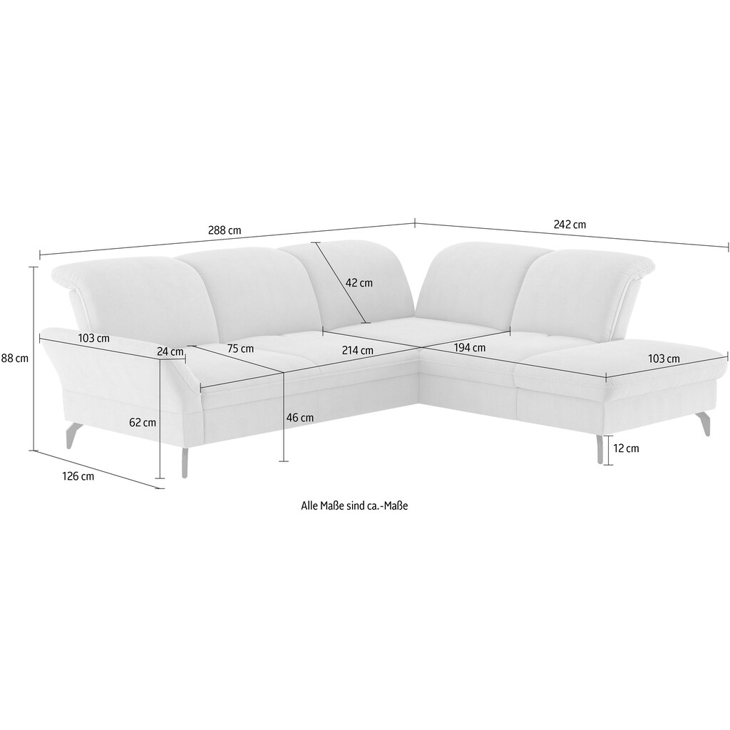 sit&more Ecksofa »Leandro L-Form«