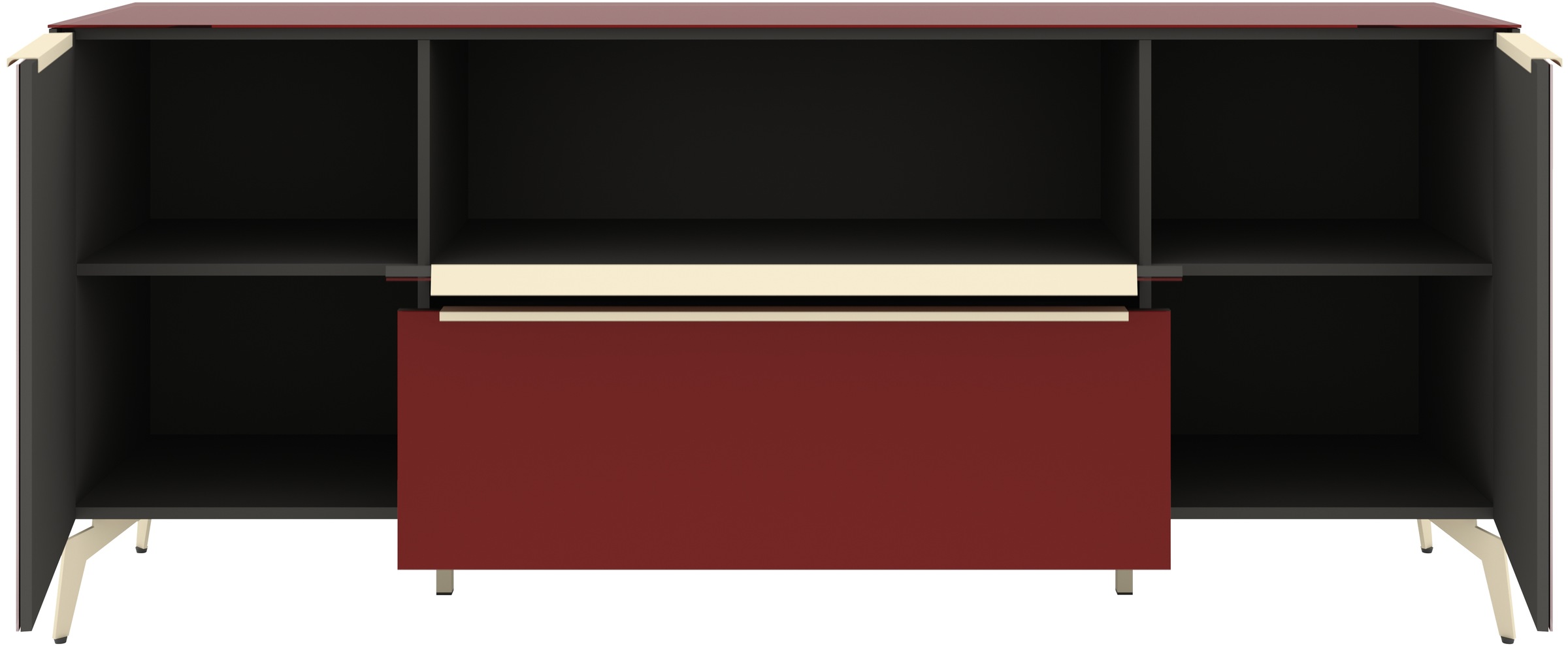 set one by Musterring Lowboard »Reno« 1 Stk. tlg. Mit Winkelfuß in diversen Farben, 78 cm Höhe & Farbauswahl