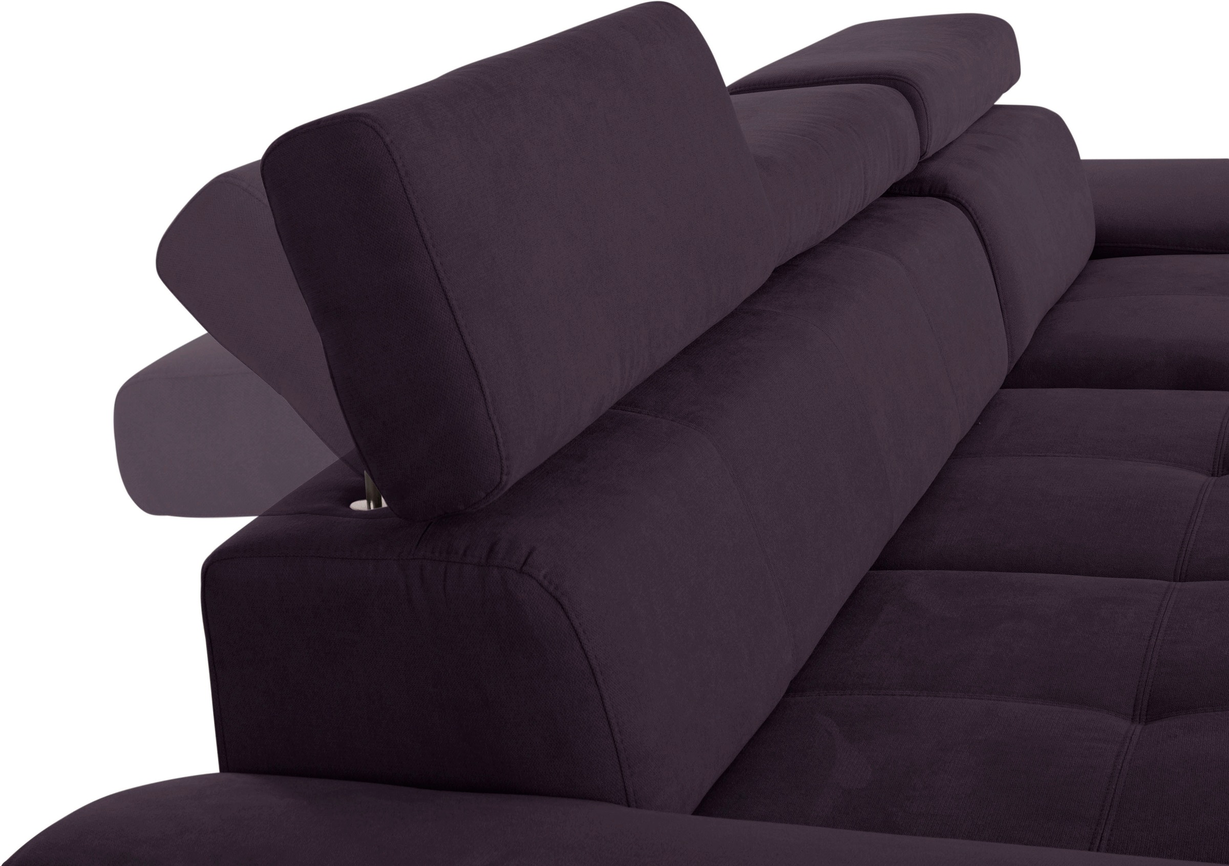 exxpo - sofa fashion Ecksofa »Enya, aufwendige Detailverarbeitung, hoher Sitzkomfort, bequem, L-Form«, inkl. Kopfteilverstellung, wahlweise mit Bettfunktion und Bettkasten
